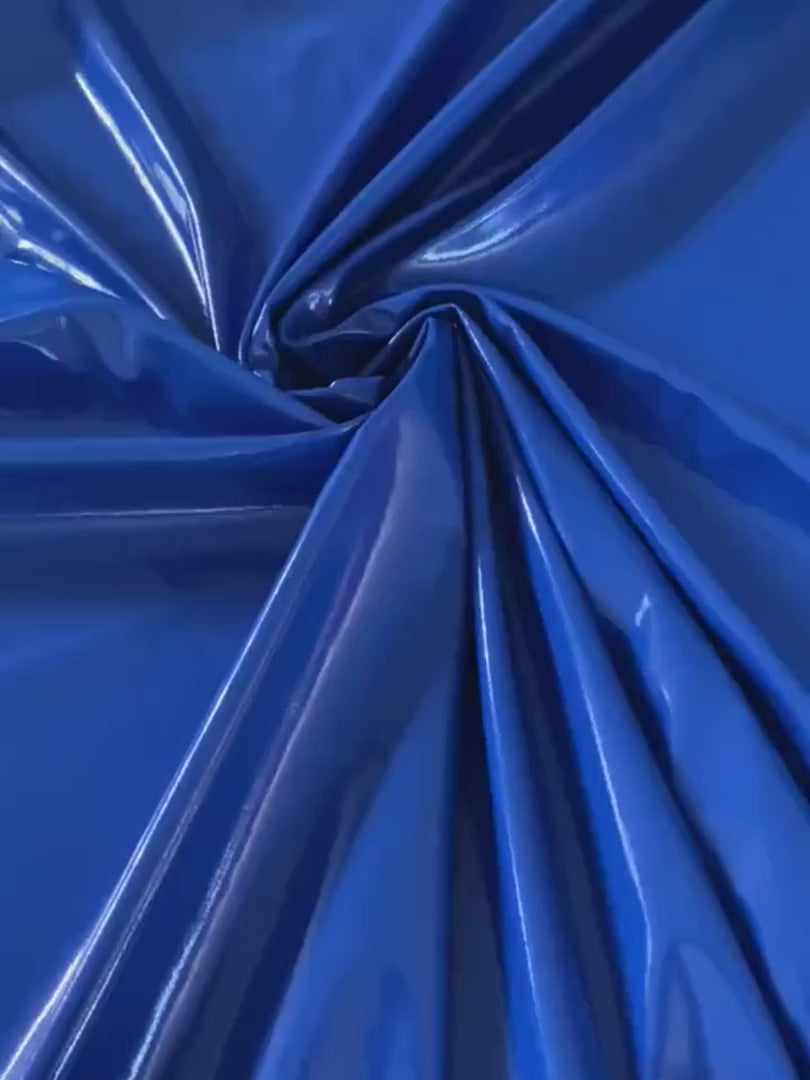 Royal Blue Glossy Stretch Patent Leather / Latex