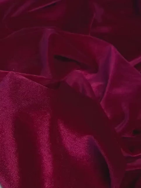 Burgundy Stretch Velvet