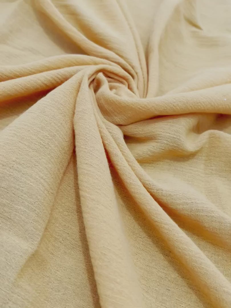 mustard Cotton Gauze, cotton gauze fabric, light orange gauze fabric, light yellow gauze, cotton for woman, double gauze cheap, coton gauze for bride, cotton gauze in low price