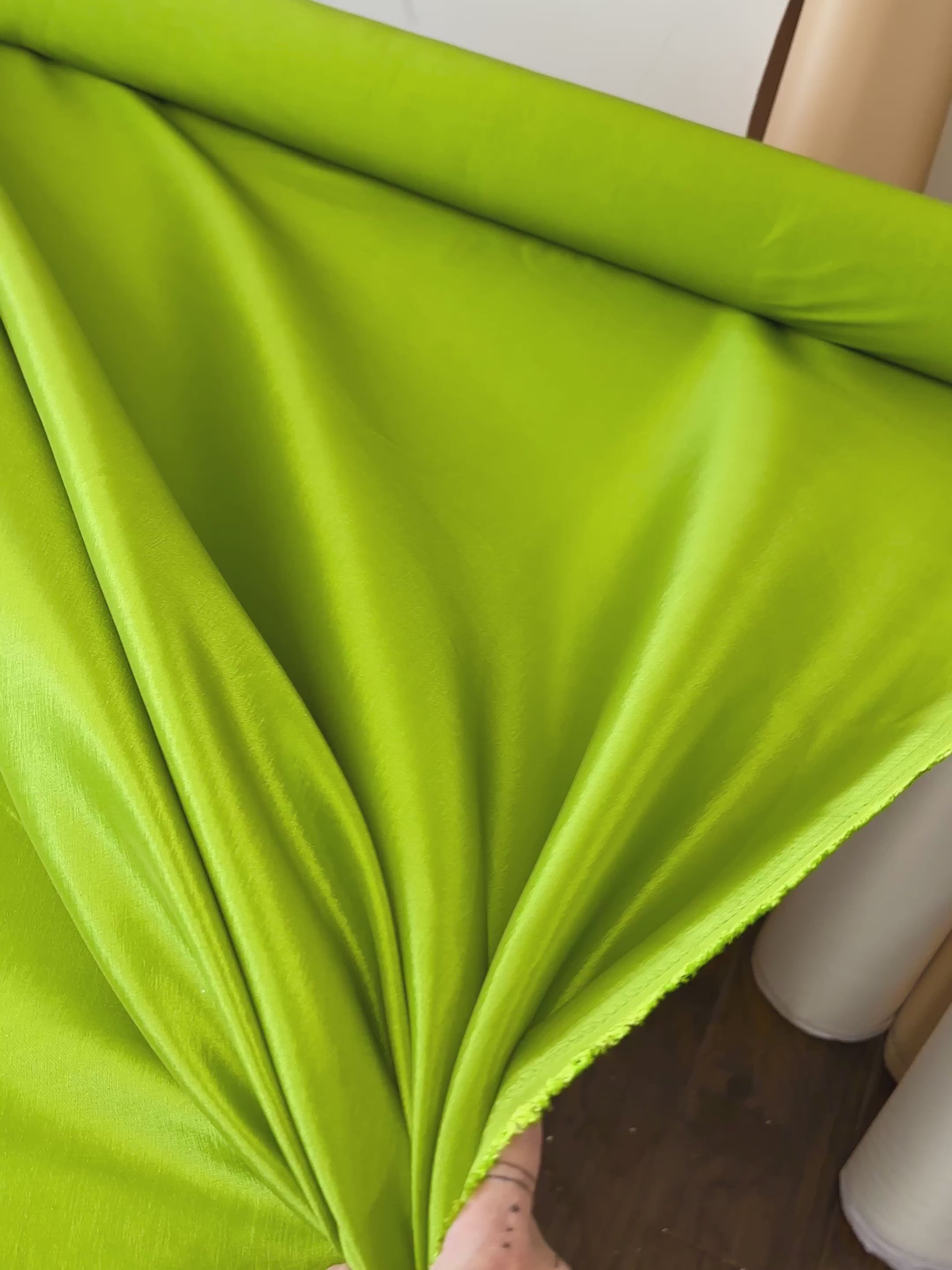 Lime Green Stretch Taffeta Fabric , Shiny Neon Green Taffeta For dress, Green Lustrous Fabric By the Yard, light green taffeta for woman, green taffeta for bride, lime green taffeta for party wear, vibrant taffeta colors, taffeta on sale, taffeta on discount