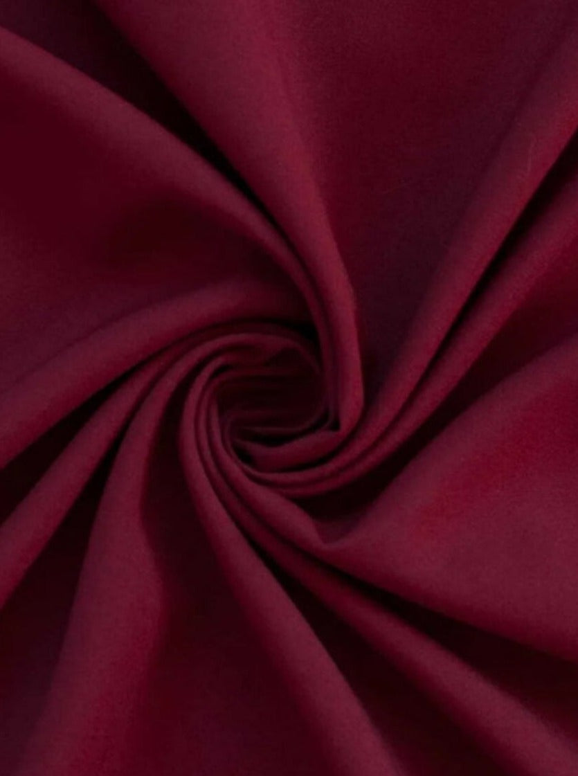 Burgundy Poly Poplin