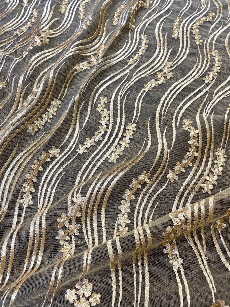 gold Scallop Embroidery Lace, dusty gold Scallop Embroidery Lace, dark yellow Scallop Embroidery Lace, Scallop Embroidery Lace for woman, Scallop Embroidery Lace for bride, Scallop Embroidery Lace for gown, Scallop Embroidery Lacein low price, premium Scallop Embroidery Lace, cheap Scallop Embroidery Lace