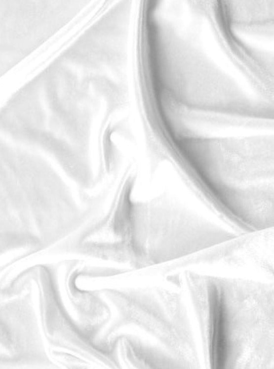 white velvet fabric, 4 way stretch velvet fabric, solid velvet fabric, velvet fabric for clothing, fabric store, velvet cheap, stretch velvet on sale, white velvet, white velvet fabric