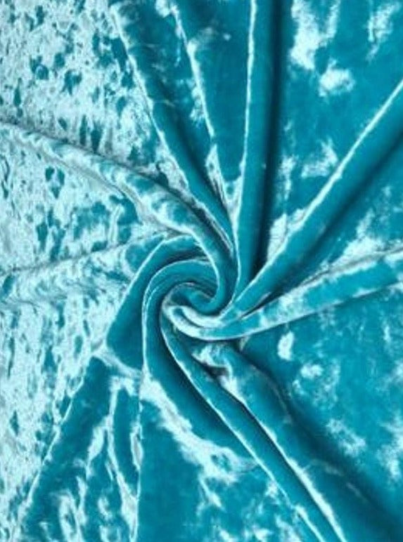 Turquoise Aqua  Crushed Velvet, velvet cloth, blue velvet, crushed velvet, velvet for gown, aqua crushed velvet, velvet fabric, solid velvet, light blue crushed fabric, crushed velvet fabric for gown, 4 way crushed velvet