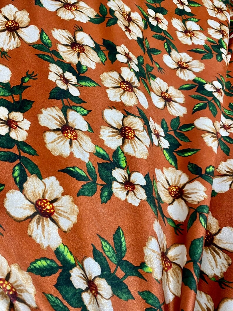 Floral Print Velvet Fabric