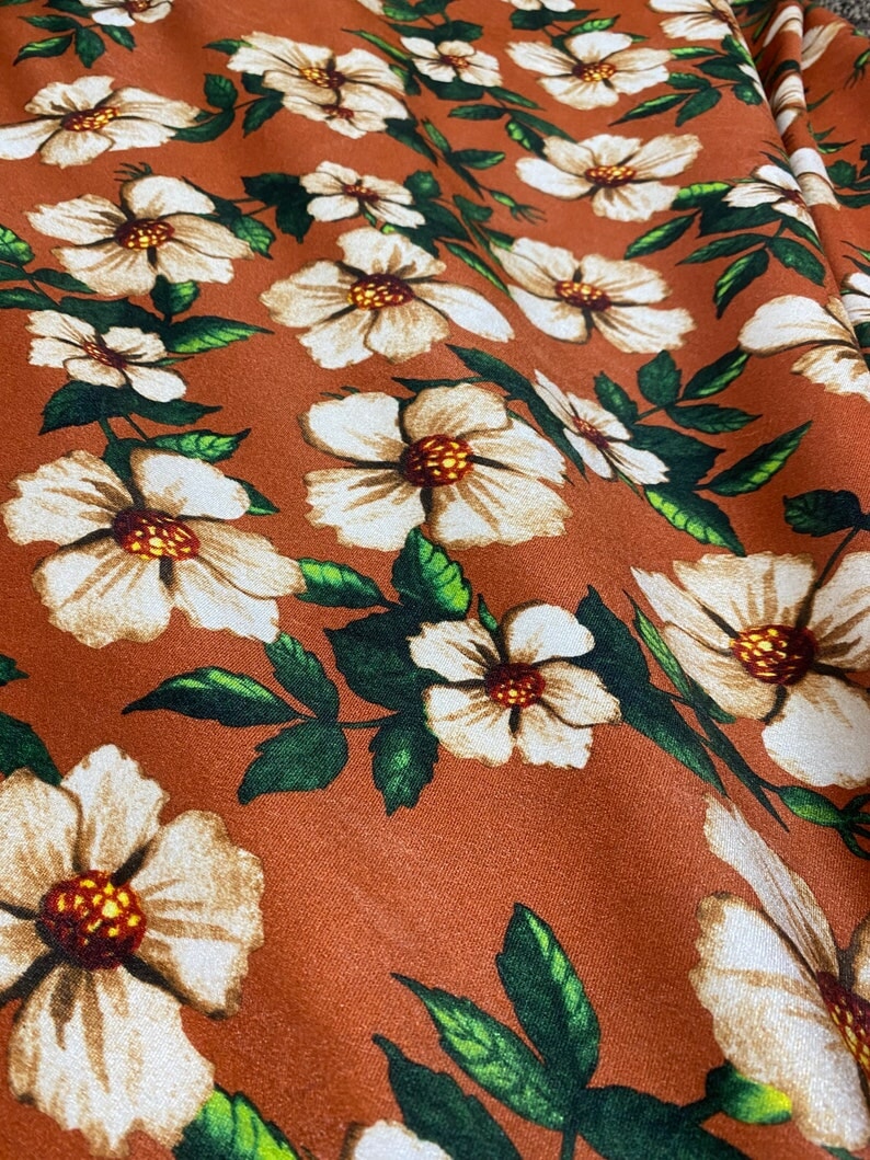 Floral Print Velvet Fabric