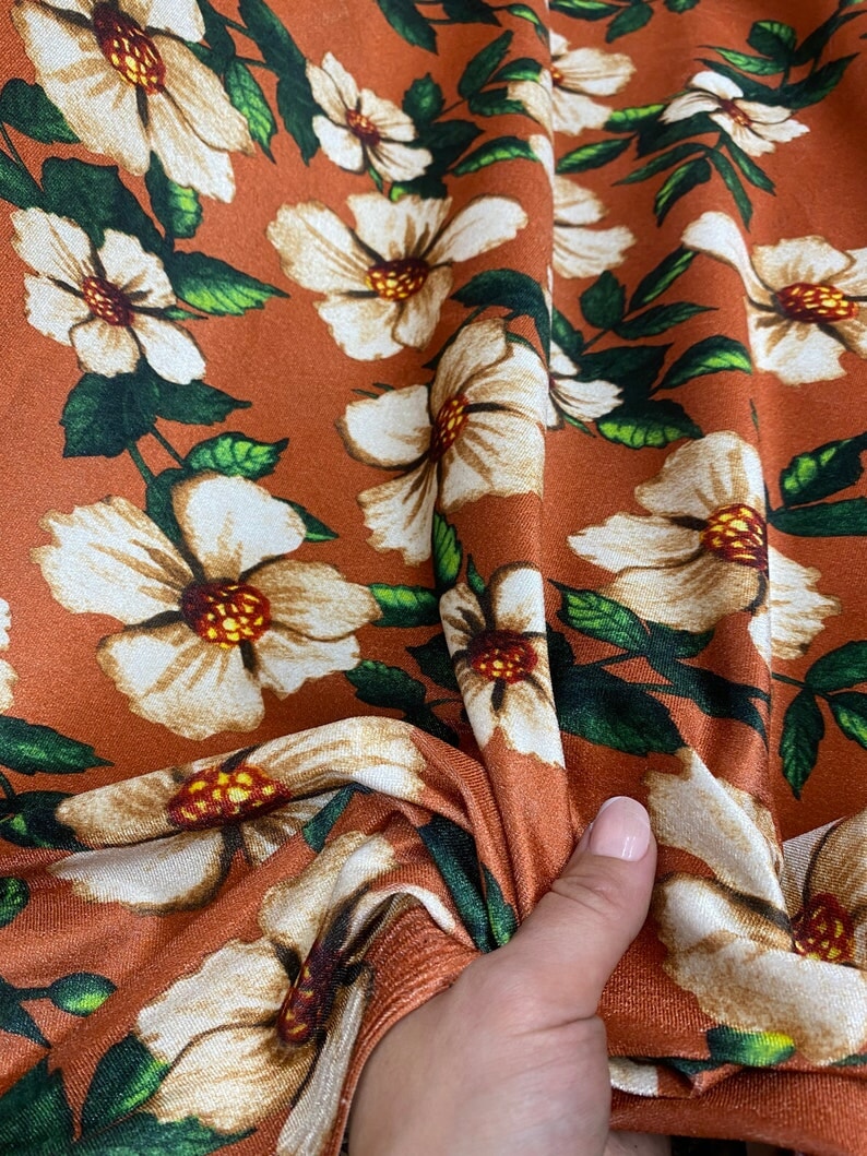 Floral Print Velvet Fabric