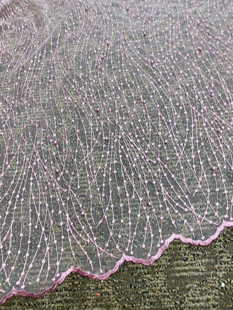 Baby Pink Scallop Lace, pink Scallop Lace, light pink Scallop Lace, dark pink Scallop Lace, rose pink Scallop Lace, Scallop Lace for woman, Scallop Lace for bride, Scallop Lace in low price, premium Scallop Lace, luxury Scallop Lace