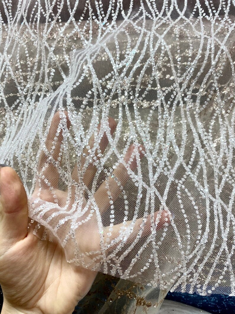 Silver Lace Glitter on Mesh, dark silver lace Glitter on Mesh, light silver Lace, light grey lace, lace for woman, lace for bride,  lace on discount, lace on sale, premium lace, kiki textile lace, lace for party wear dresses, lace on mesh