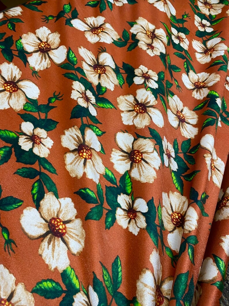 Floral Print Velvet Fabric
