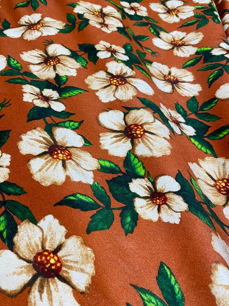 Floral Print Velvet Fabric