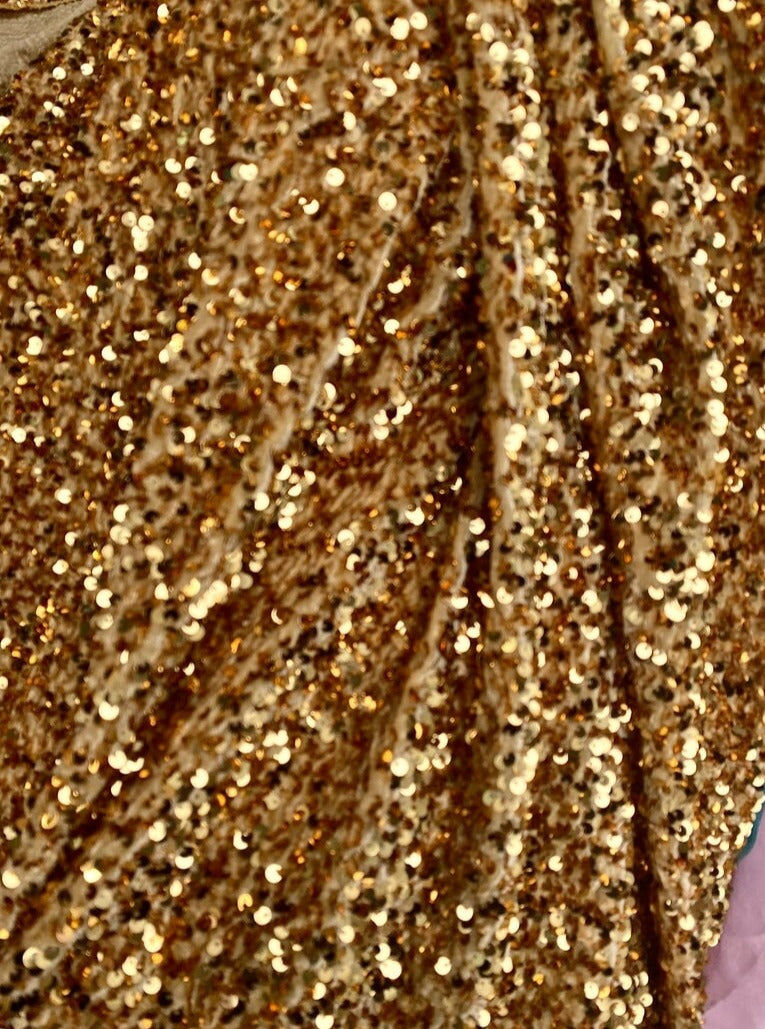 Gold Sequin on Stretch Velvet, velvet cloth, gold velvet, sequin stretch velvet, velvet for gown, stretch velvet, velvet fabric with sequin, solid velvet, gold sequin fabric, sequin fabric for gown, 4 way stretch velvet