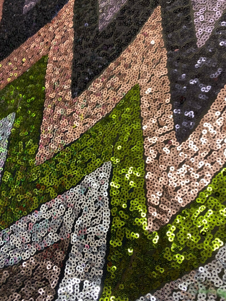 Multicolor Geometric Sequin on Mesh, rainbow stretch Sequin Mesh, Iridescent Sequin on Mesh Stretch Sequin Mesh, Stretch Sequin Mesh for woman,  Stretch Sequin Mesh for bride, Stretch Sequin Mesh on sale, Stretch Sequin Mesh on discount, Stretch Sequin Mesh online