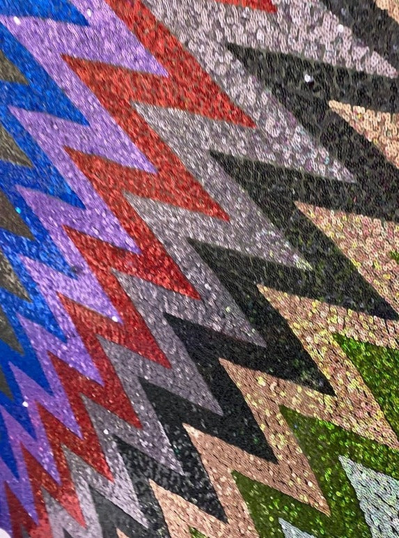 Multicolor Geometric Sequin on Mesh, rainbow stretch Sequin Mesh, Iridescent Sequin on Mesh Stretch Sequin Mesh, Stretch Sequin Mesh for woman,  Stretch Sequin Mesh for bride, Stretch Sequin Mesh on sale, Stretch Sequin Mesh on discount, Stretch Sequin Mesh online