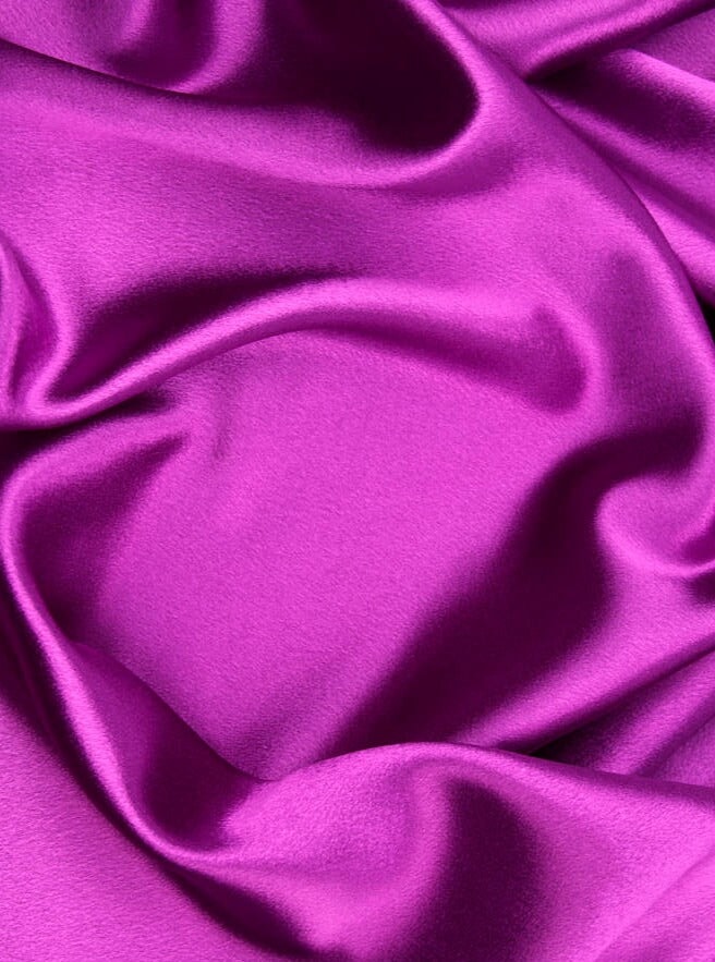 Magenta Satin Fabric, Premium Quality Hot Pink Satin Fabric, Medium Weight Wedding Dress Fabric, Magenta Fabric For Dress, purple satin, magenta satin, light purple satin, dark purple satin, satin for woman, premium satin, best quality satin, buy satin online, discounted satin, cheap satin