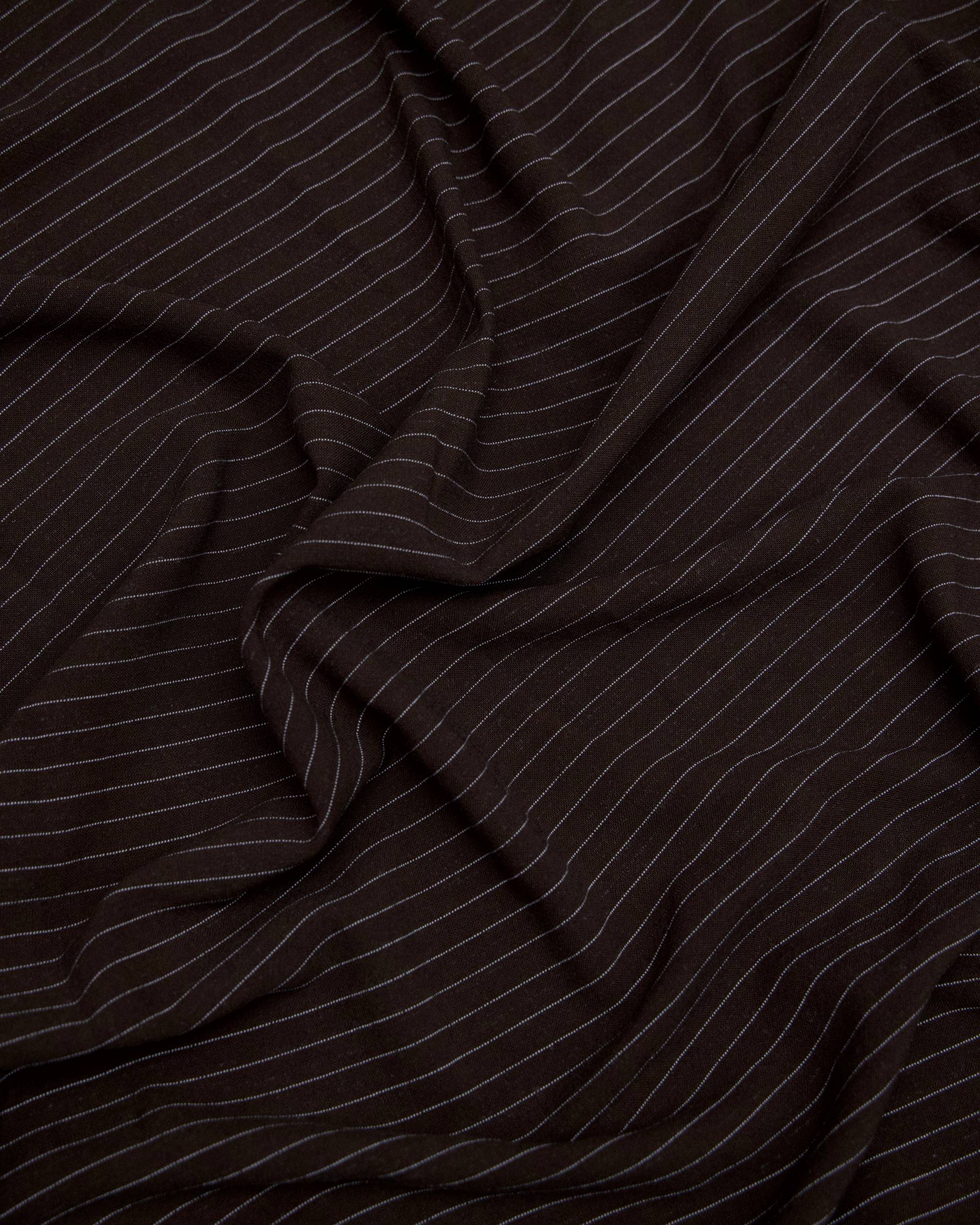 Chocolate Brown Resort Pinstripe Linen Blend, Pinstripe Fabric, Resort Wear Fabric, Linen Rayon Blend, Striped Linen Fabric, Tailored Fabric, Lightweight Suiting Fabric, Breathable Linen Fabric
