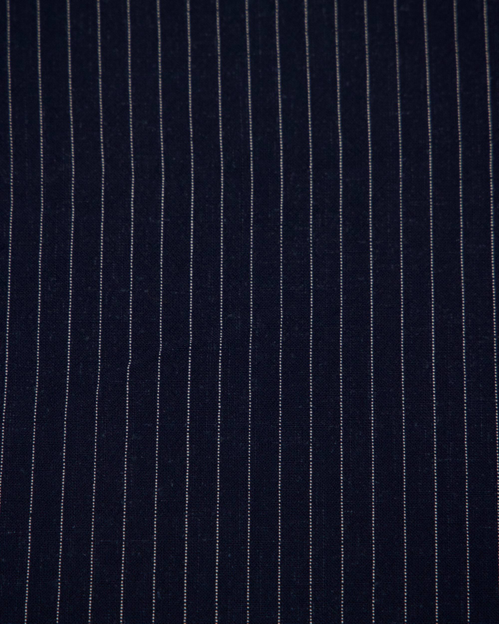 Navy Resort Pinstripe Linen Blend, Pinstripe Fabric, Resort Wear Fabric, Linen Rayon Blend, Striped Linen Fabric, Tailored Fabric, Lightweight Suiting Fabric, Breathable Linen Fabric