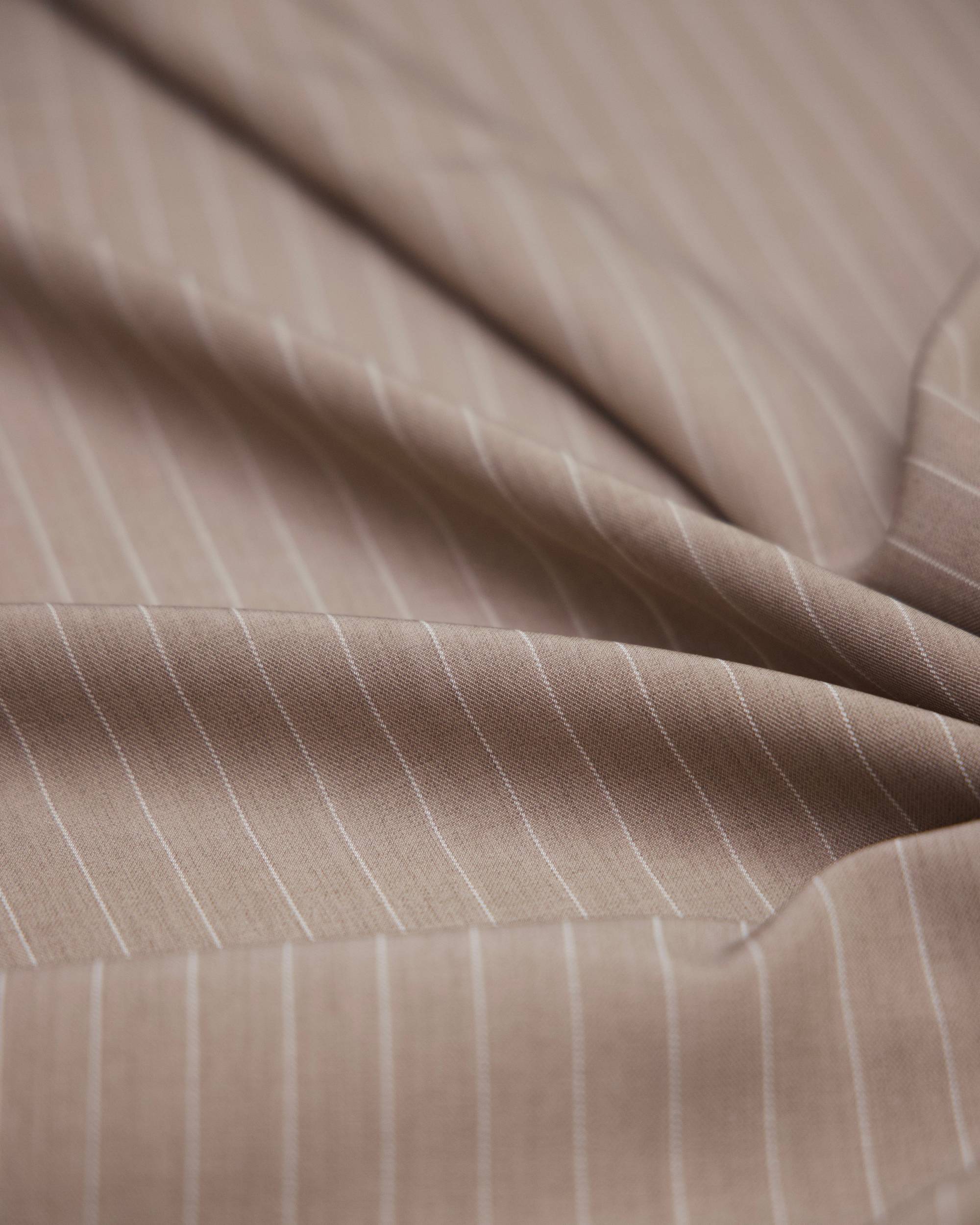 Tan Tailored Pin Stripe Suiting, PIN Stripe Suiting, Pinstripe Suiting Fabric, Suiting Fabric, Stripe Suiting Fabric, Tailored Fabric, Mens Suiting Fabric, Womens Suiting Fabric
