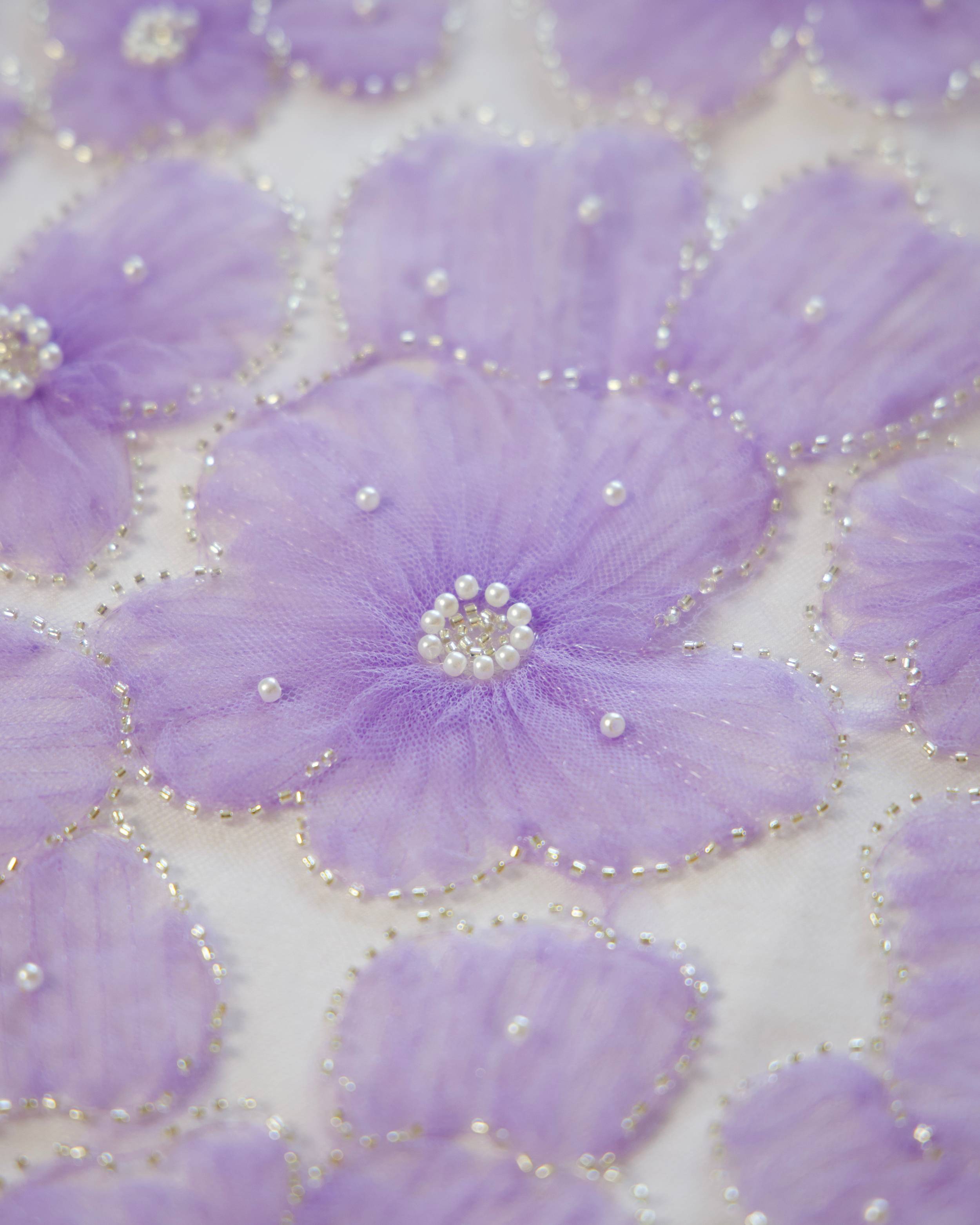 Lavender Floral Tulle Beaded Lace Mesh, Kiki Sewing Store, Kiki Luxury Fabric, Cheap Fabric Store, Kiki Textiles, Kiki Textile by the Yard, Kiki Textile USA