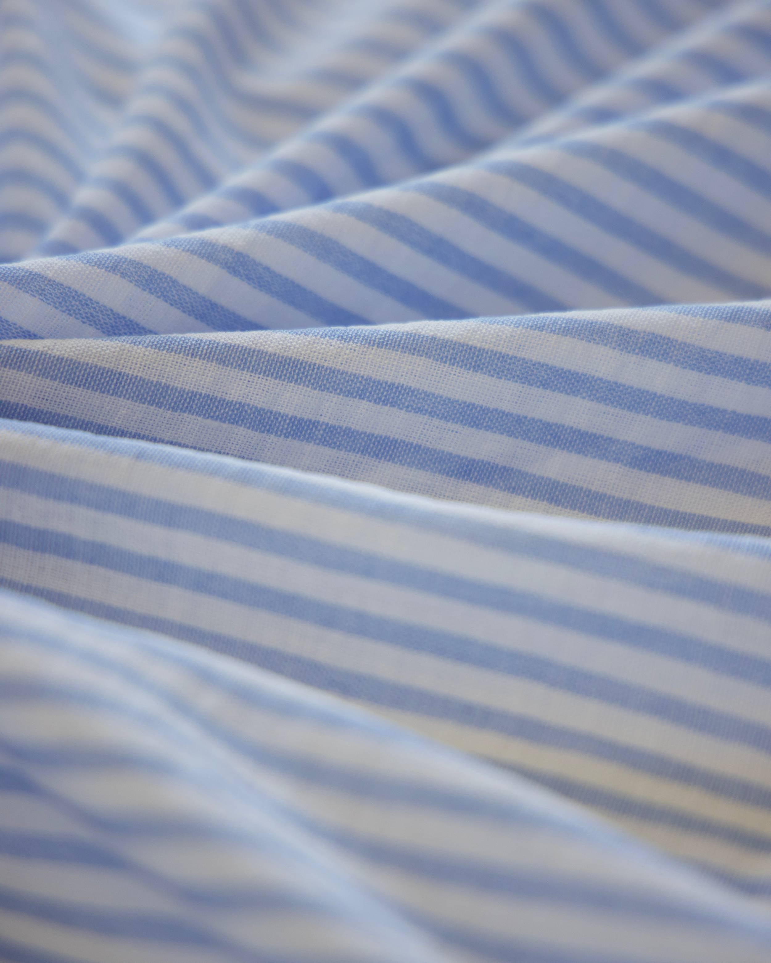 Blue Coastal Linen Look Stripe Fabric, Kiki Sewing Store, Kiki Luxury Fabric, Cheap Fabric Store, Kiki Textiles, Kiki Textile by the Yard, Kiki Textile USA