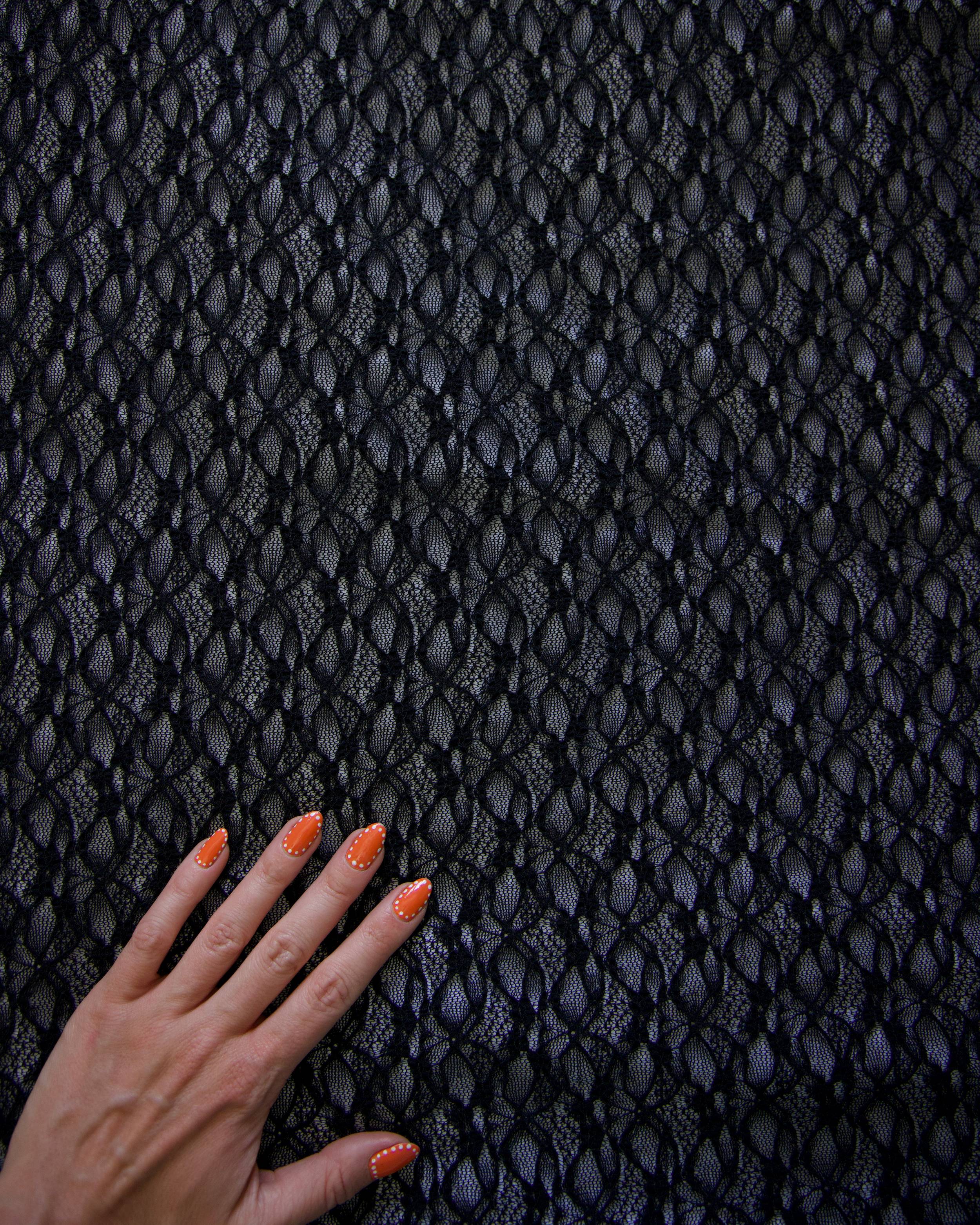 Black Whisper Vine Stretch Chantilly Lace Mesh, Kiki Sewing Store, Kiki Luxury Fabric, Cheap Fabric Store, Kiki Textiles, Kiki Textile by the Yard, Kiki Textile USA