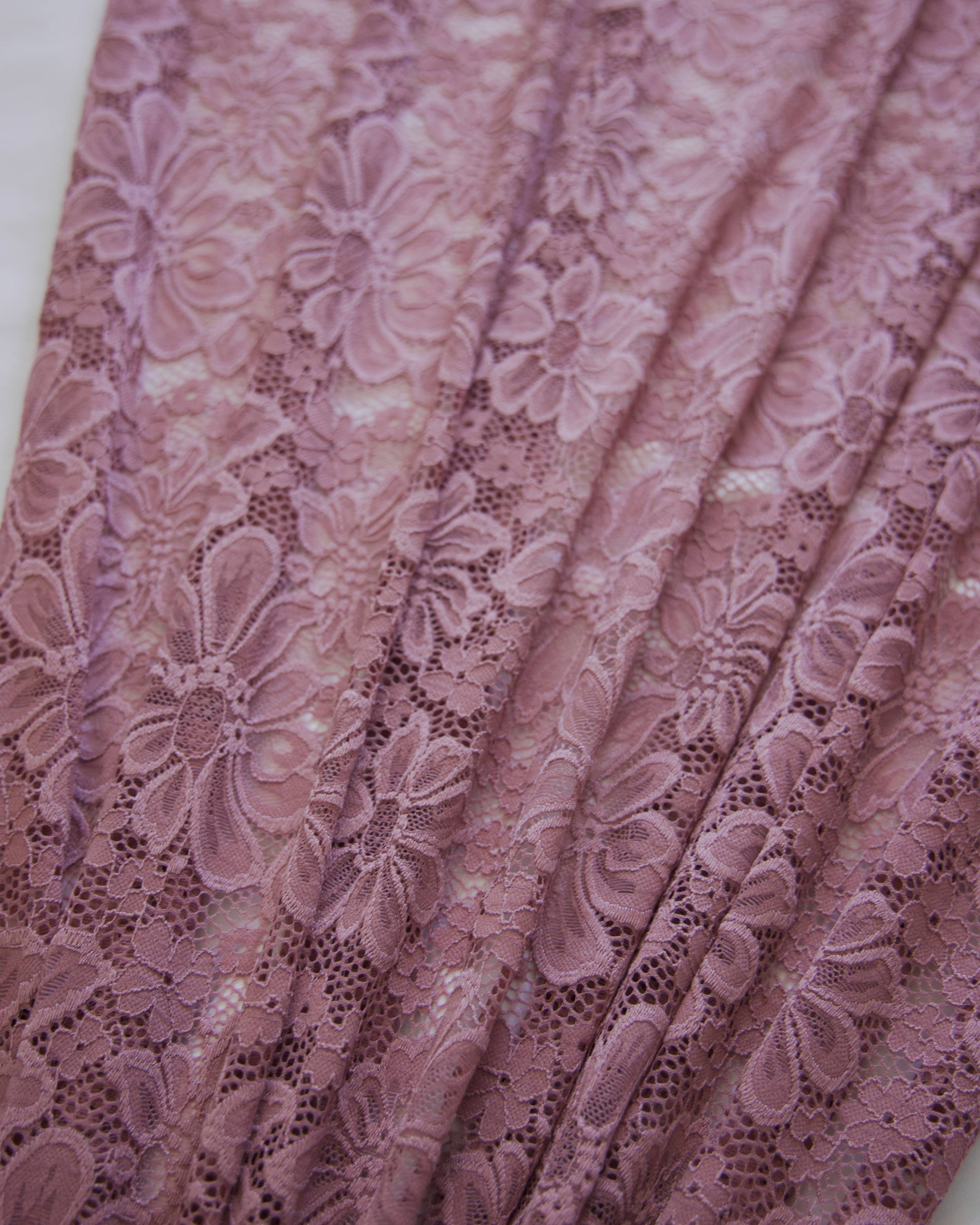 Mauve Floral Chantilly Stretch Lace Mesh, Floral Lace Fabric, Floral Lace Mesh, Chantilly Lace Fabric, Sheer Lace Fabric, Stretch Lace Fabric, Lace Mesh Fabric