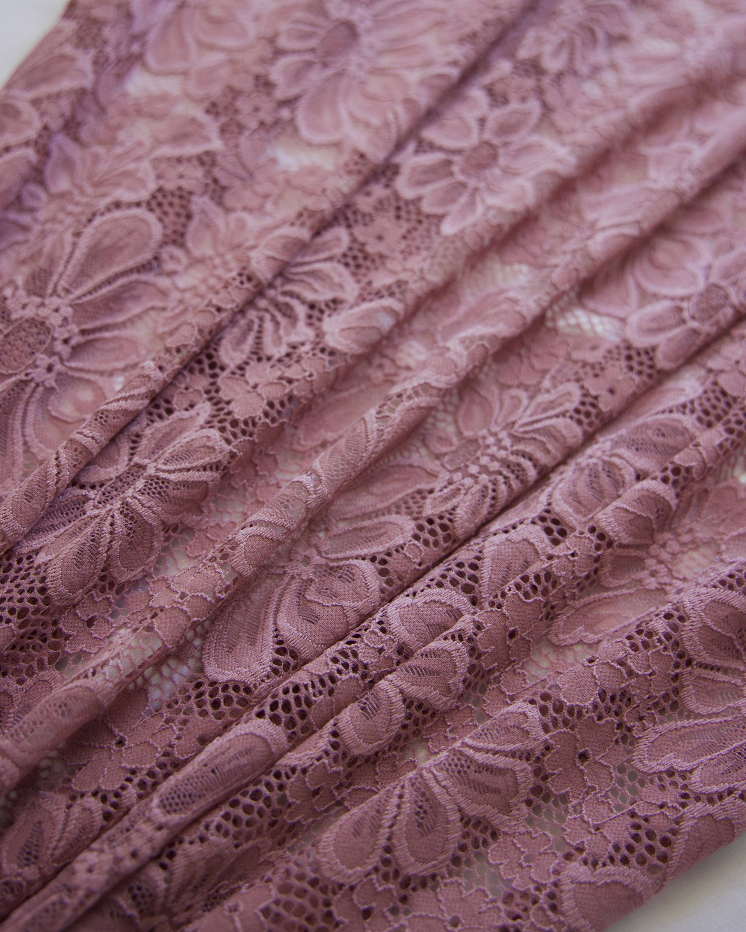 Mauve Floral Chantilly Stretch Lace Mesh, Floral Lace Fabric, Floral Lace Mesh, Chantilly Lace Fabric, Sheer Lace Fabric, Stretch Lace Fabric, Lace Mesh Fabric