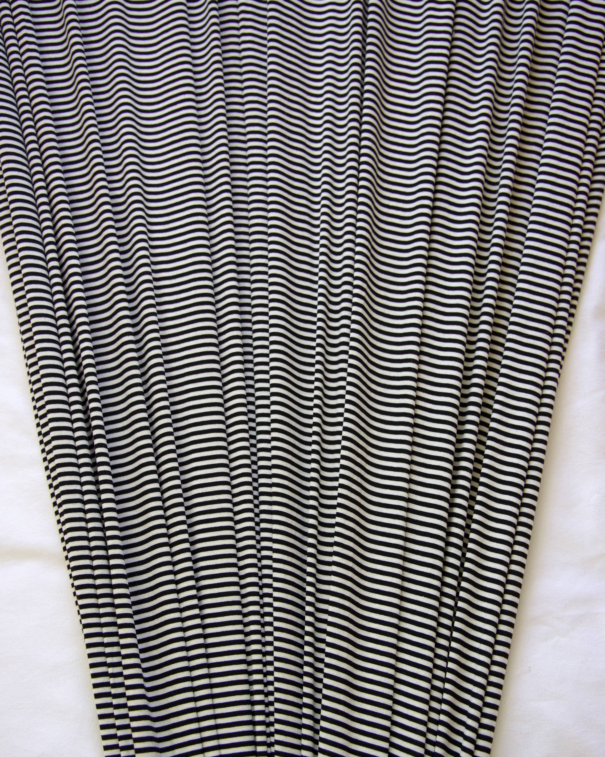 Black Everyday Stripe Jersey Knit, Striped Knit Fabric, Rayon Jersey Fabric, Stretch Jersey Knit, 4 Way Stretch Knit, Soft Jersey Fabric, Striped Apparel Fabric, Rayon Spandex Knit, Lightweight Jersey Fabric