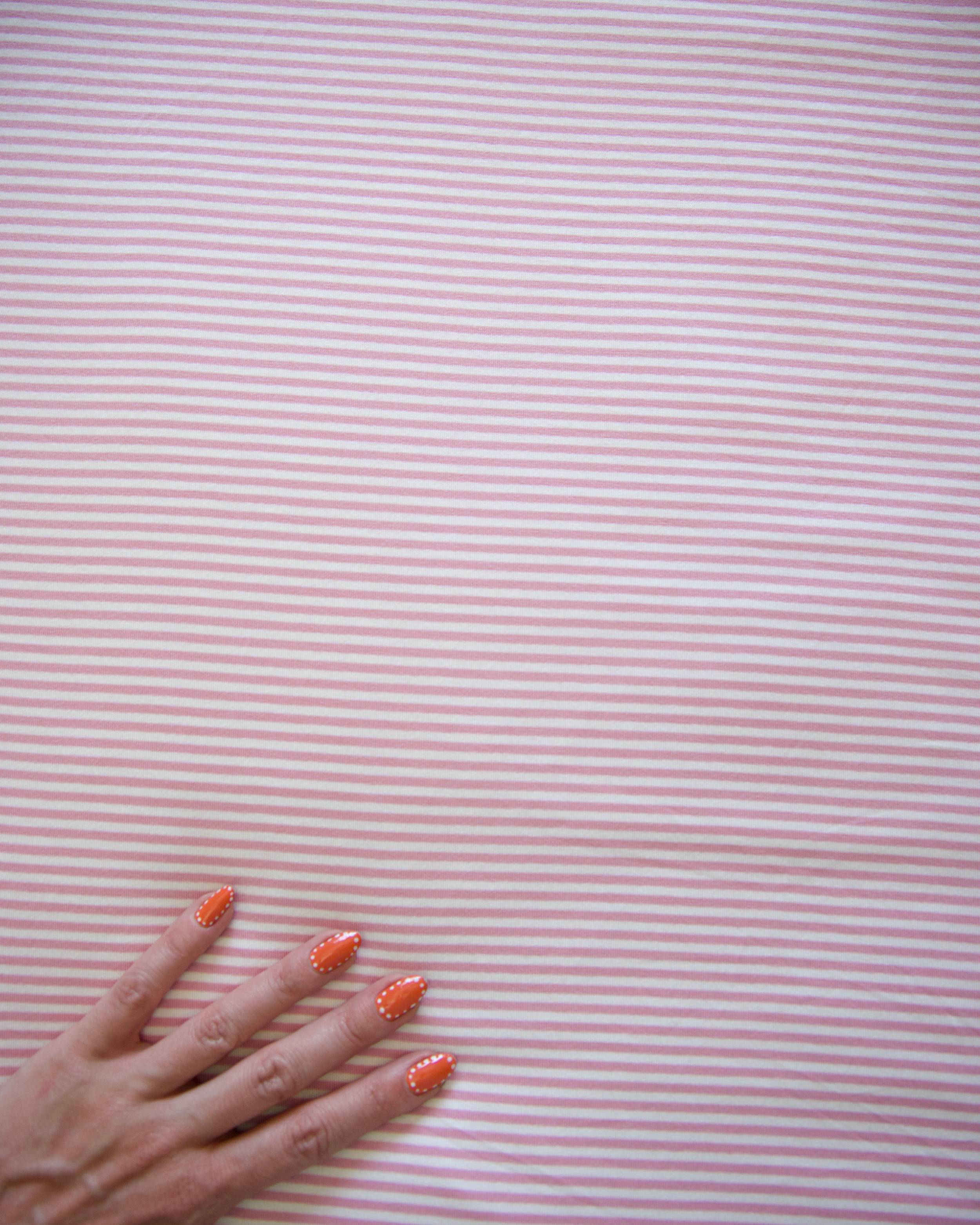 Pink Everyday Stripe Jersey Knit, Kiki Sewing Store, Kiki Luxury Fabric, Cheap Fabric Store, Kiki Textiles, Kiki Textile by the Yard, Kiki Textile USA