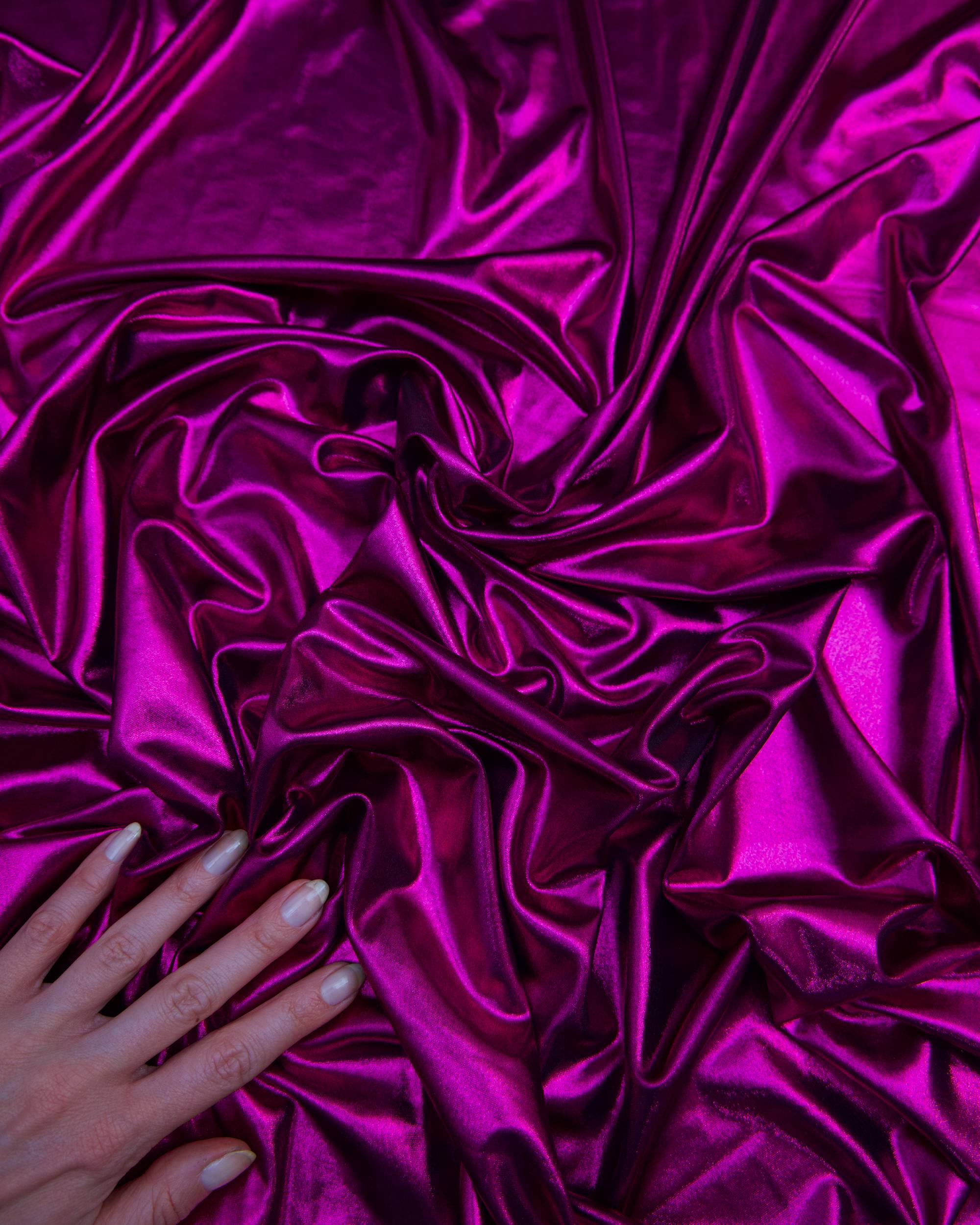 Magenta Performance Foiled Spandex, Foiled Spandex Fabric, Metallic Spandex Fabric, Shiny Spandex Fabric, Foil Stretch Fabric, Stretch Foil Fabric, Holographic Spandex