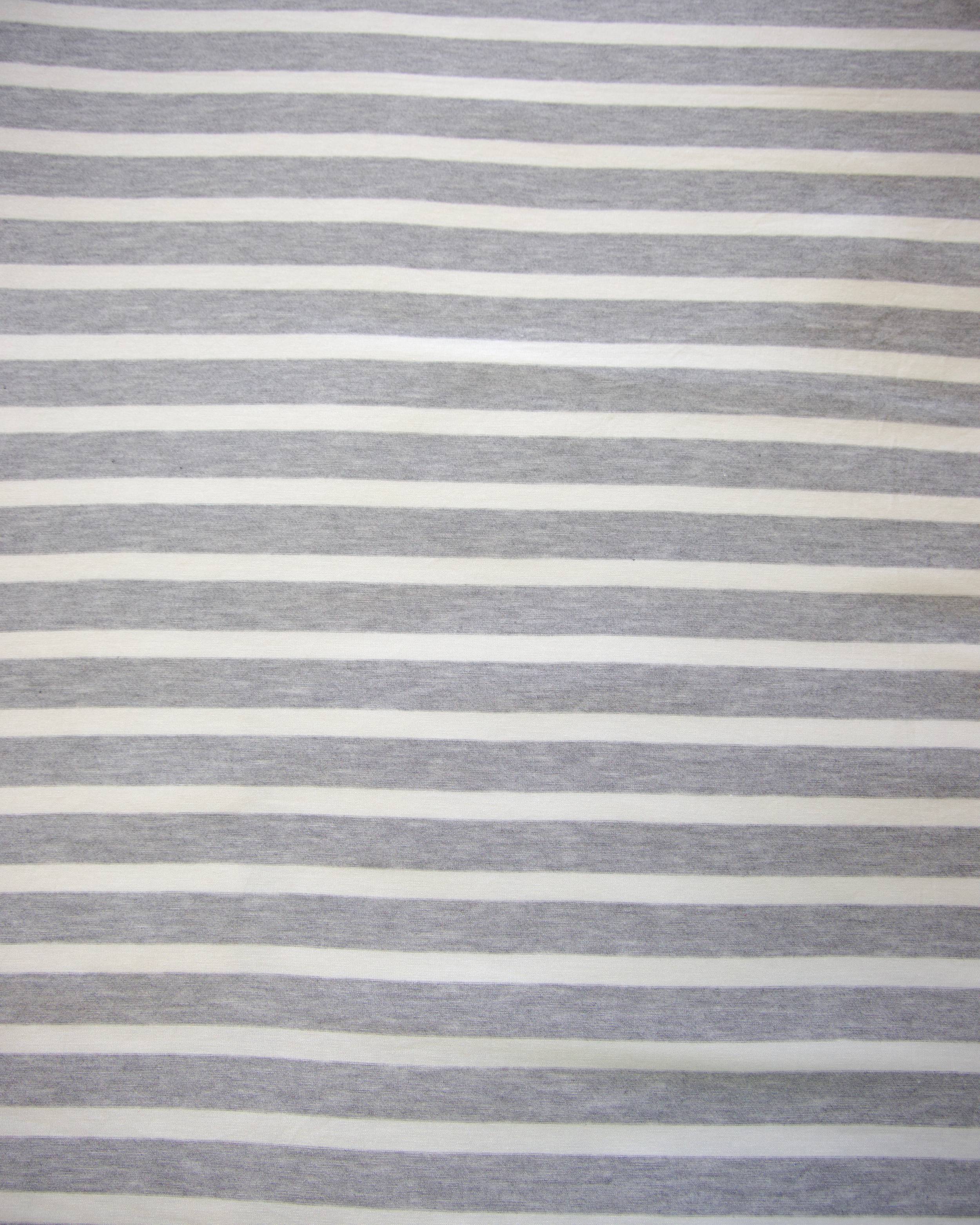 Feather Gray Everyday Fine Rayon Stripe Jersey Knit, Striped Jersey Fabric, Rayon Spandex Knit, Stretch Stripe Fabric, 4 Way Stretch Knit, Soft Stripe Jersey