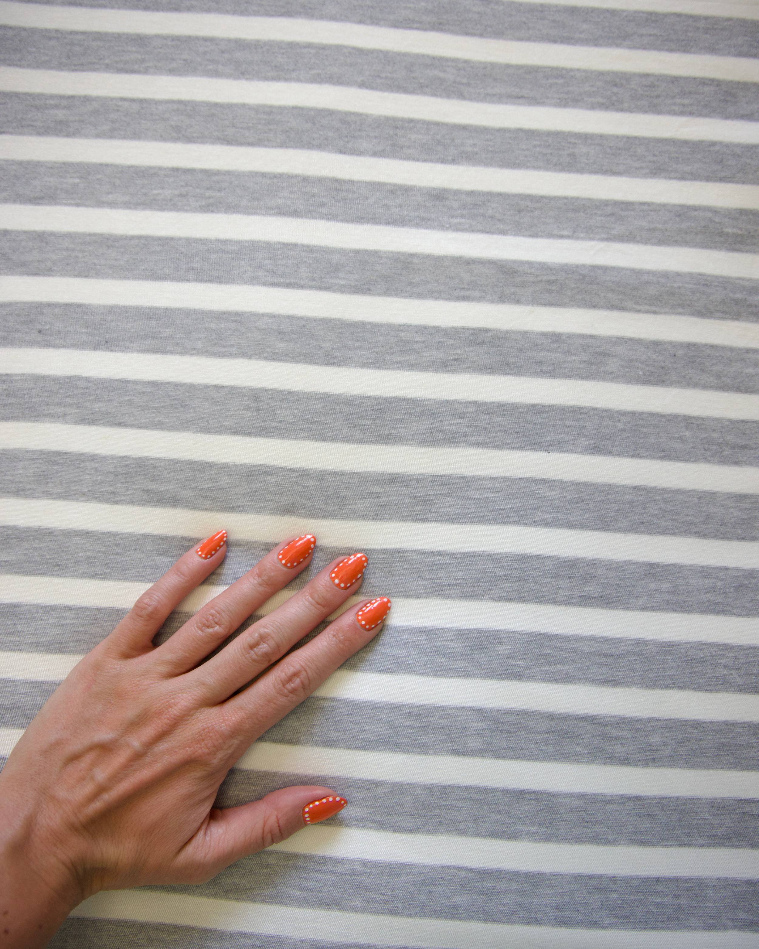 Feather Gray Everyday Fine Rayon Stripe Jersey Knit, Kiki Sewing Store, Kiki Luxury Fabric, Cheap Fabric Store, Kiki Textiles, Kiki Textile by the Yard, Kiki Textile USA