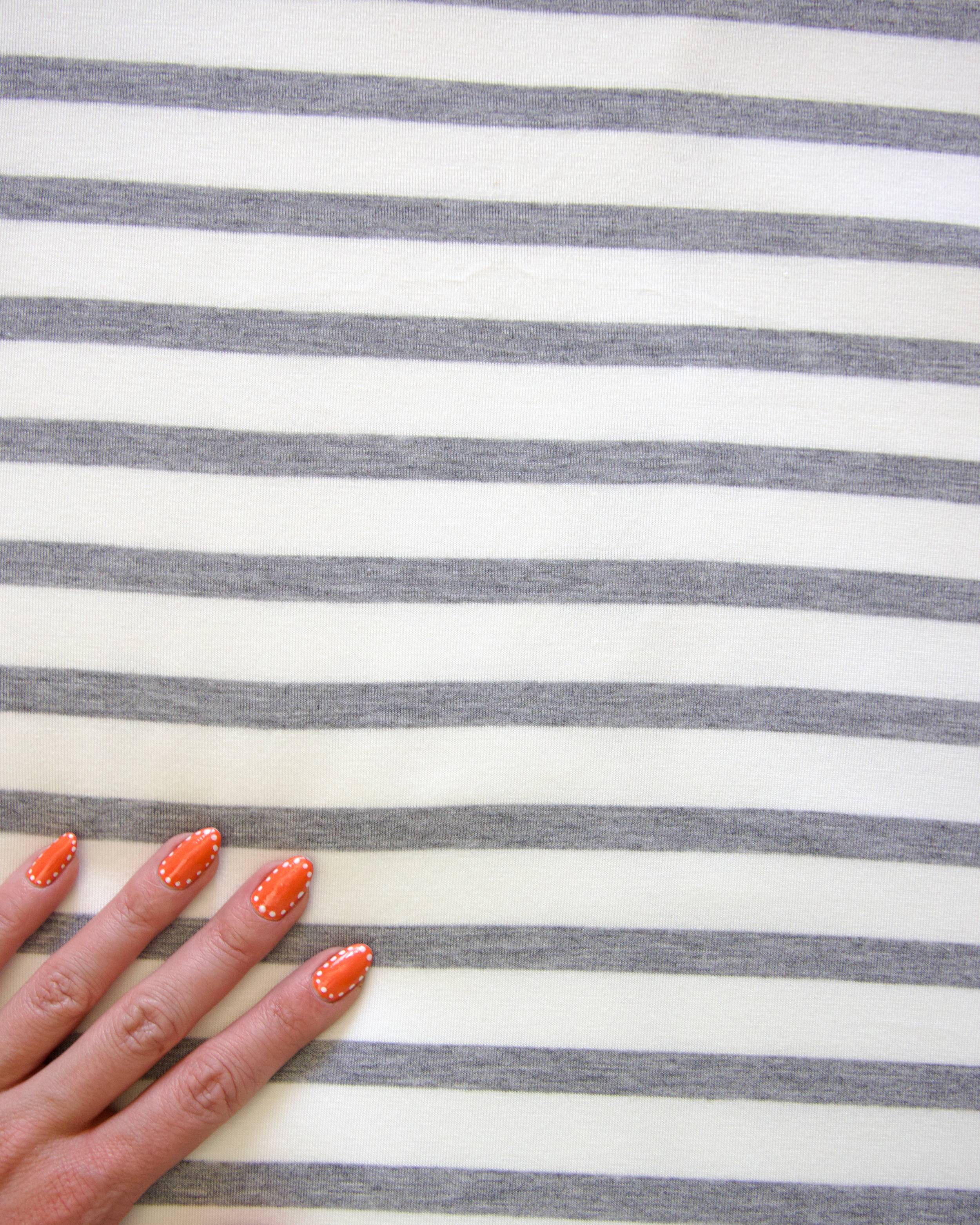 White Gray Everyday Fine Rayon Stripe Jersey Knit, Kiki Sewing Store, Kiki Luxury Fabric, Cheap Fabric Store, Kiki Textiles, Kiki Textile by the Yard, Kiki Textile USA
