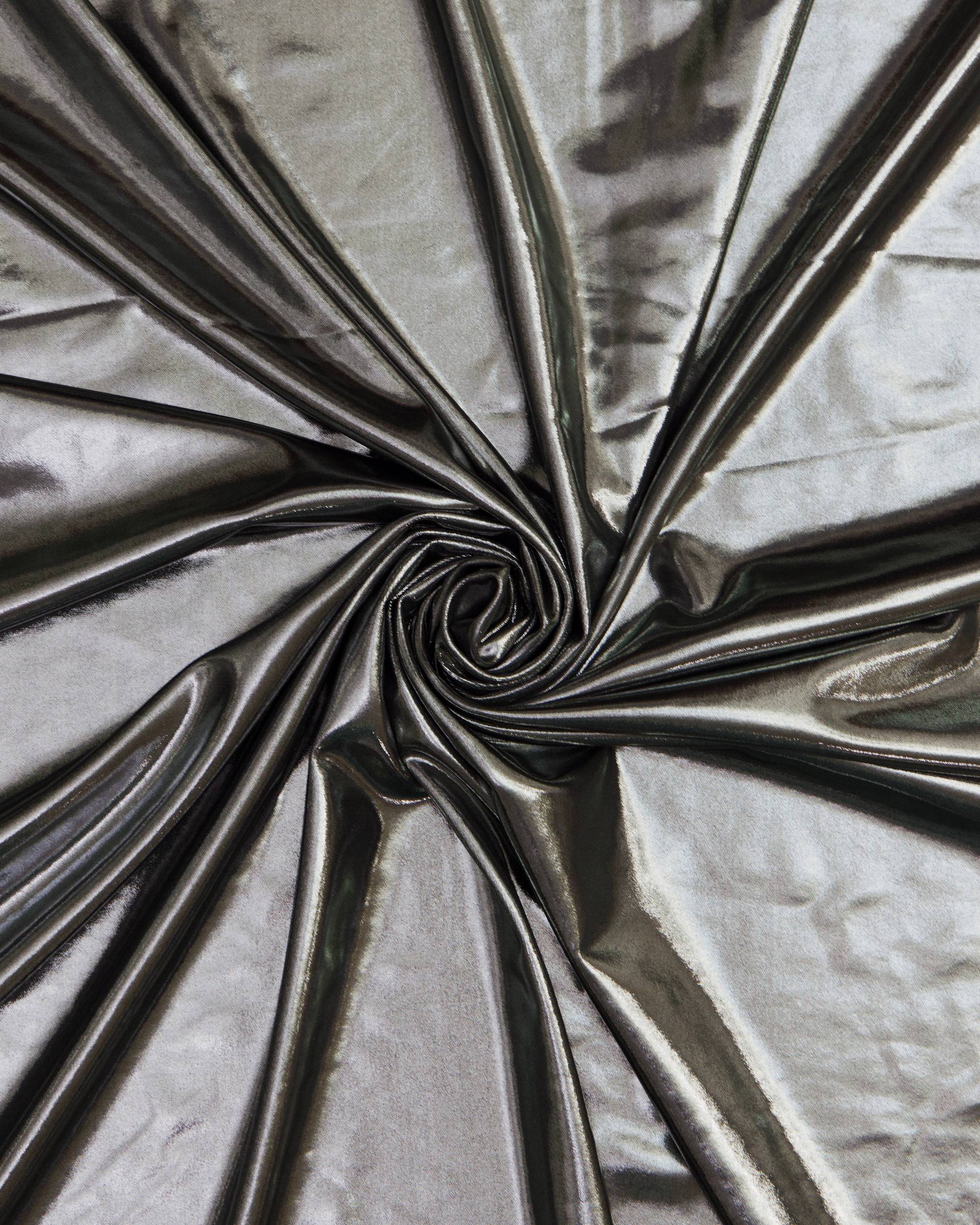 Silver Performance Foiled Spandex, Foiled Spandex Fabric, Metallic Spandex Fabric, Shiny Spandex Fabric, Foil Stretch Fabric, Stretch Foil Fabric, Holographic Spandex