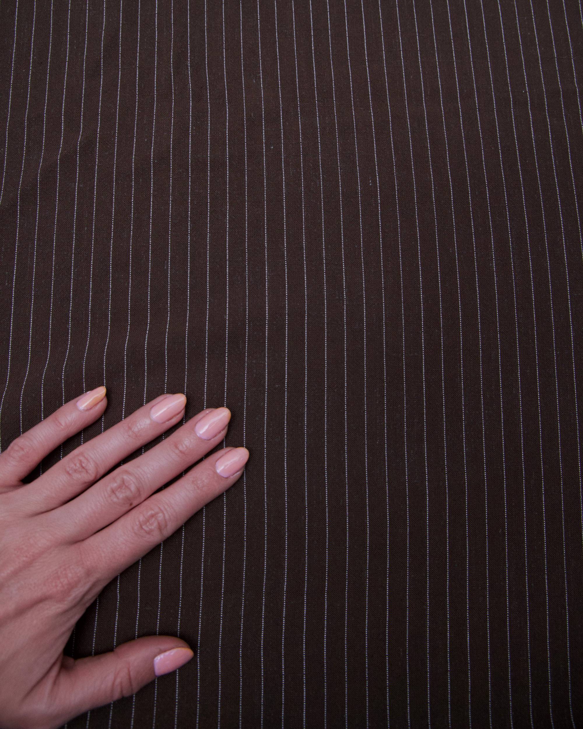 Pinstripe Linen Blend