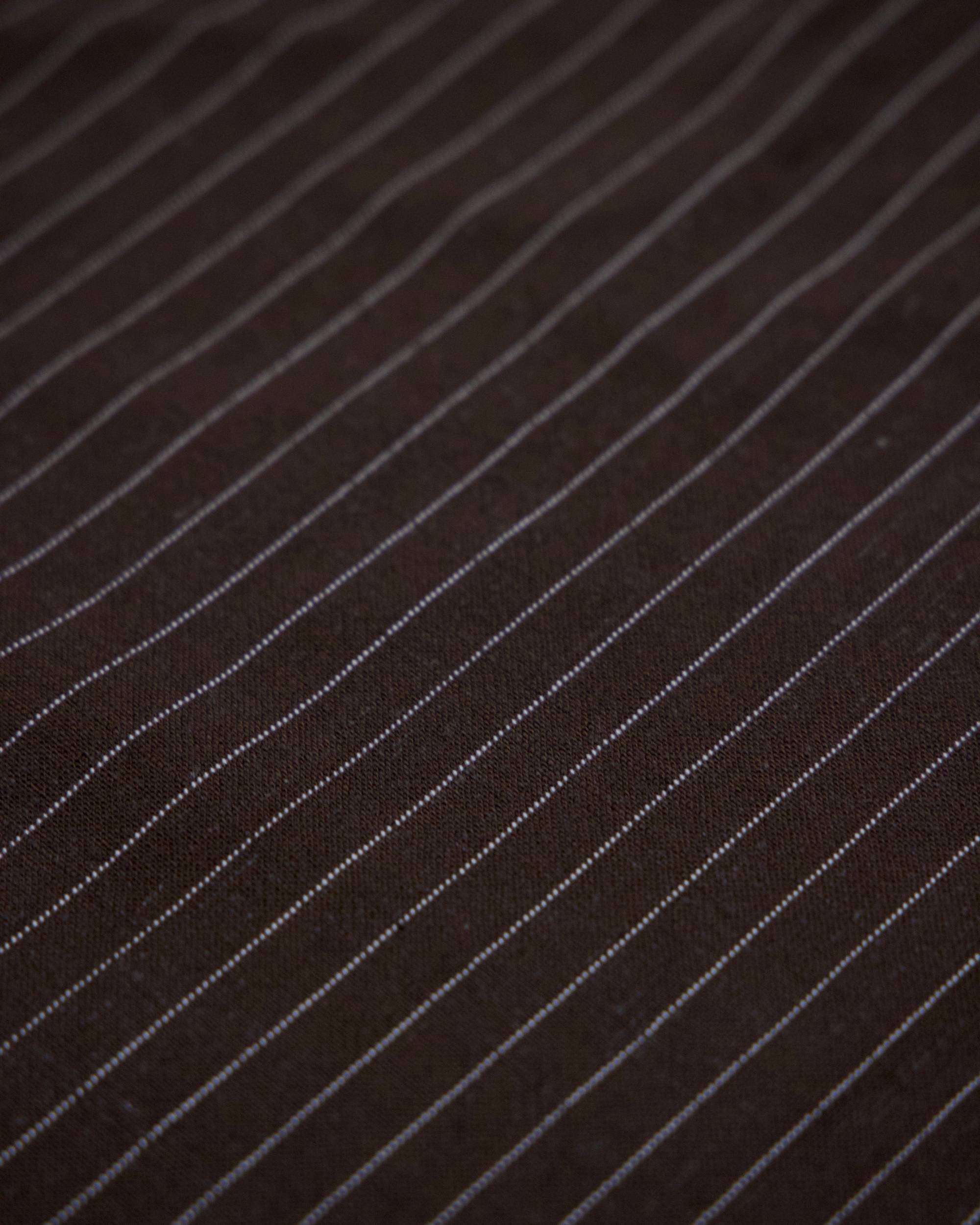 Chocolate Brown Resort Pinstripe Linen Blend, Pinstripe Fabric, Resort Wear Fabric, Linen Rayon Blend, Striped Linen Fabric, Tailored Fabric, Lightweight Suiting Fabric, Breathable Linen Fabric