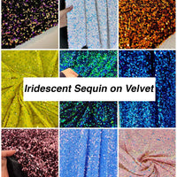 Iridescent Sequin on Velvet