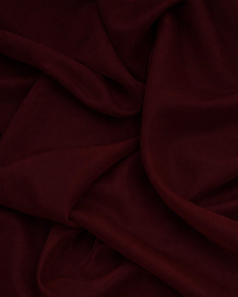 Premium Essential Burgundy Pongee Lining, Pongee Fabric by the Yard, Lightweight Lining Fabric, Dress Lining Fabric, Blazer Lining Fabric, Skirt Lining Fabric