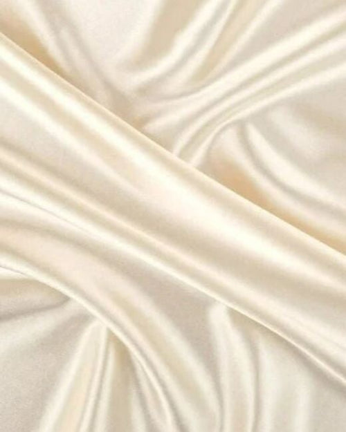 Ivory Silky Stretch Satin