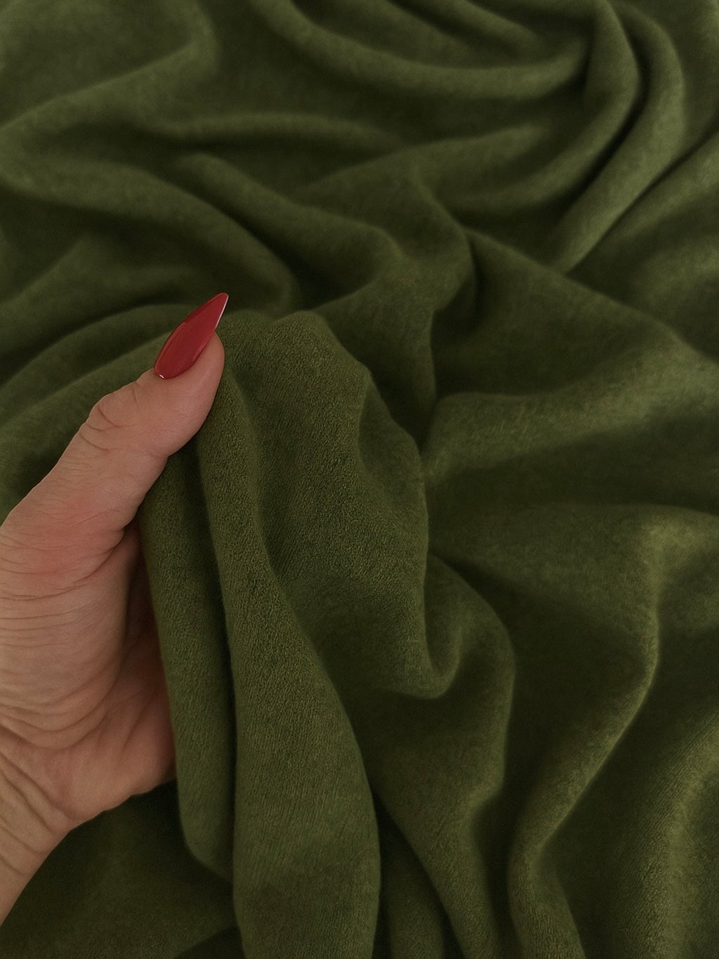 Olive Green Ultra Soft Faux Cashmere