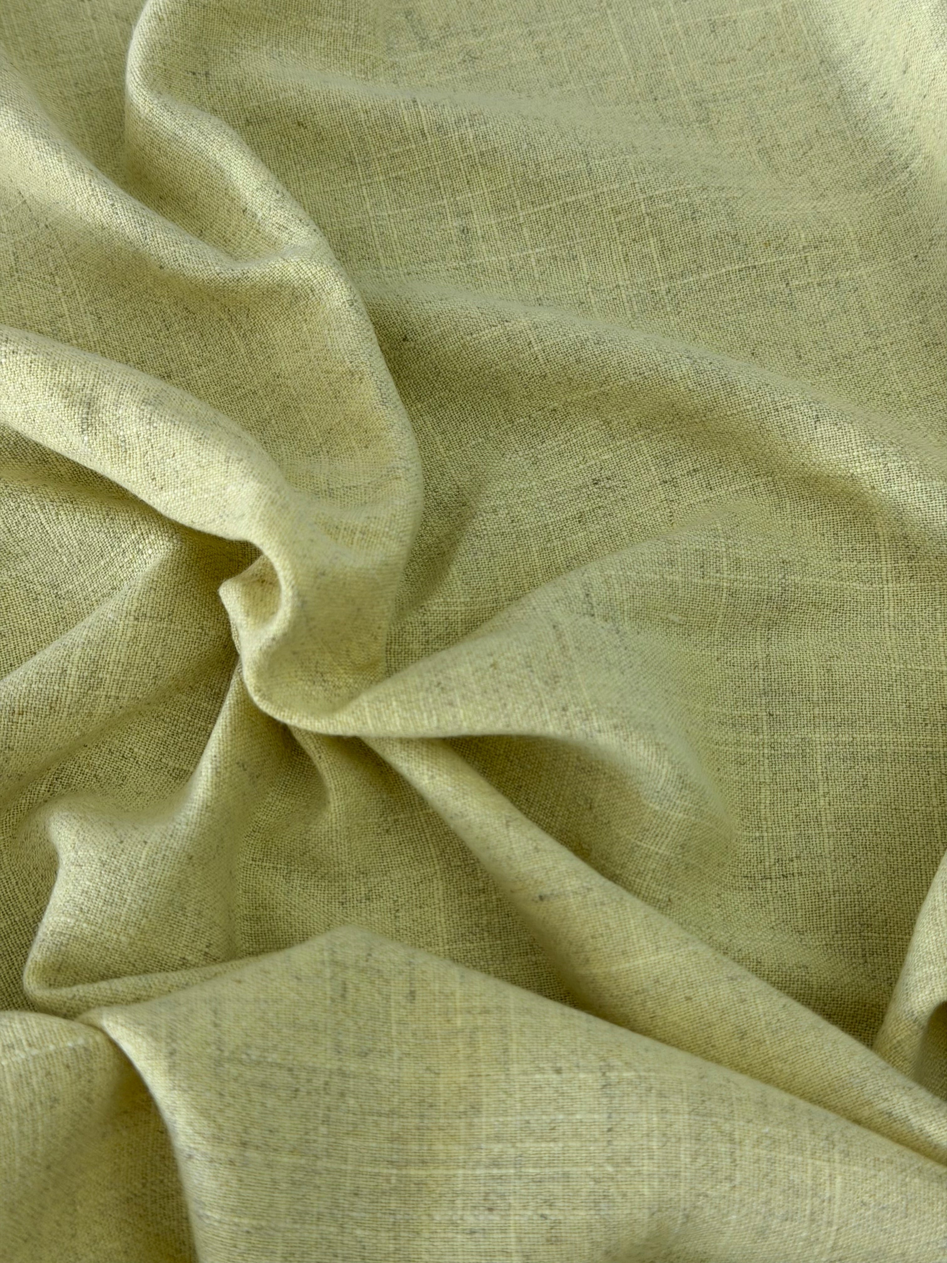 Lemon Washed Linen, Linen Blend Fabric, Rayon Linen Fabric, Soft Linen Fabric, Lightweight Linen Fabric, Breathable Linen Fabric, Washed Linen Blend, Linen Fabric by Yard