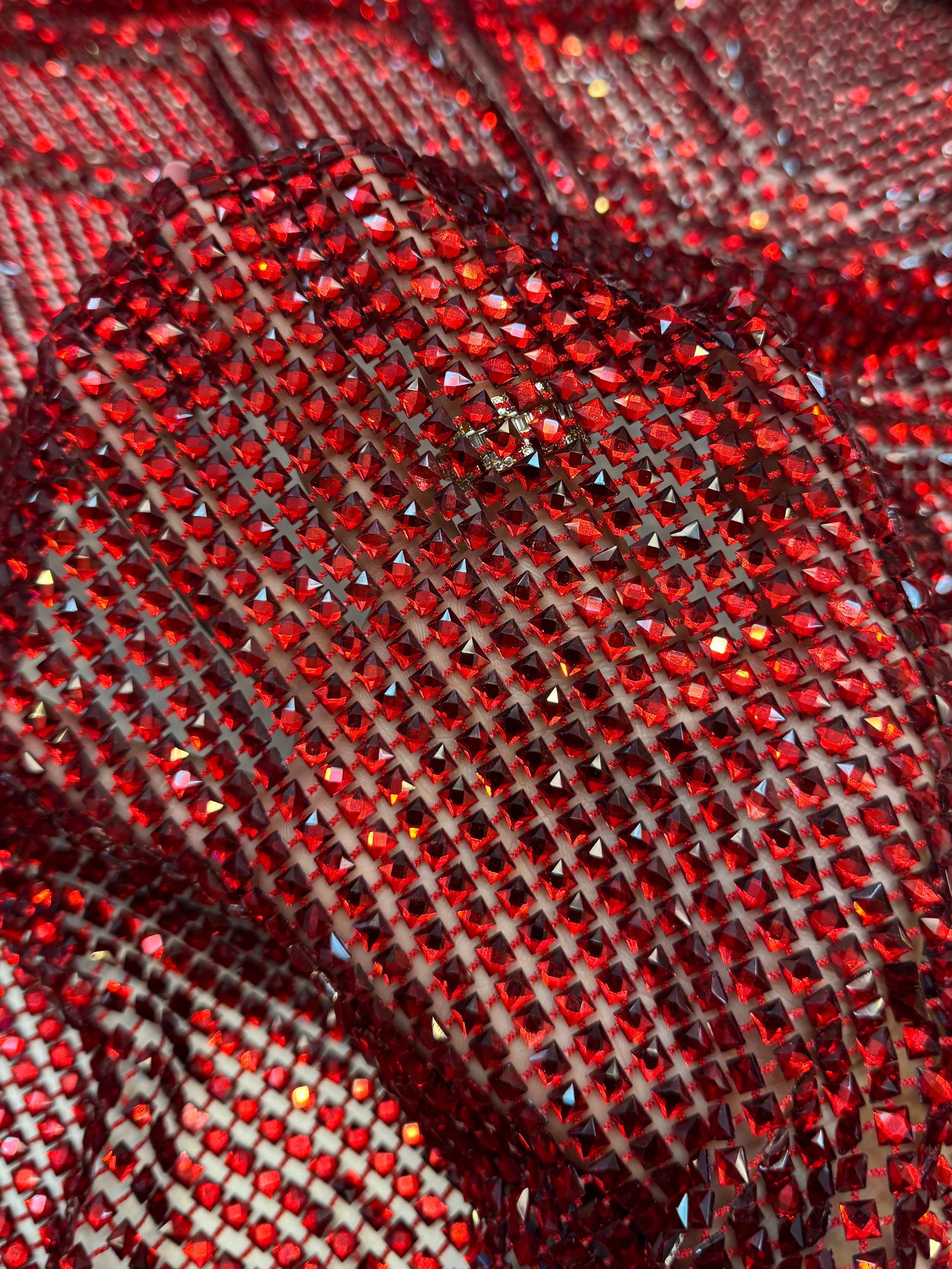 Red Luxury Rhinestone Mesh, Kiki Sewing Store, Kiki Luxury Fabric, Cheap Fabric Store, Kiki Textiles, Kiki Textile by the Yard, Kiki Textile USA