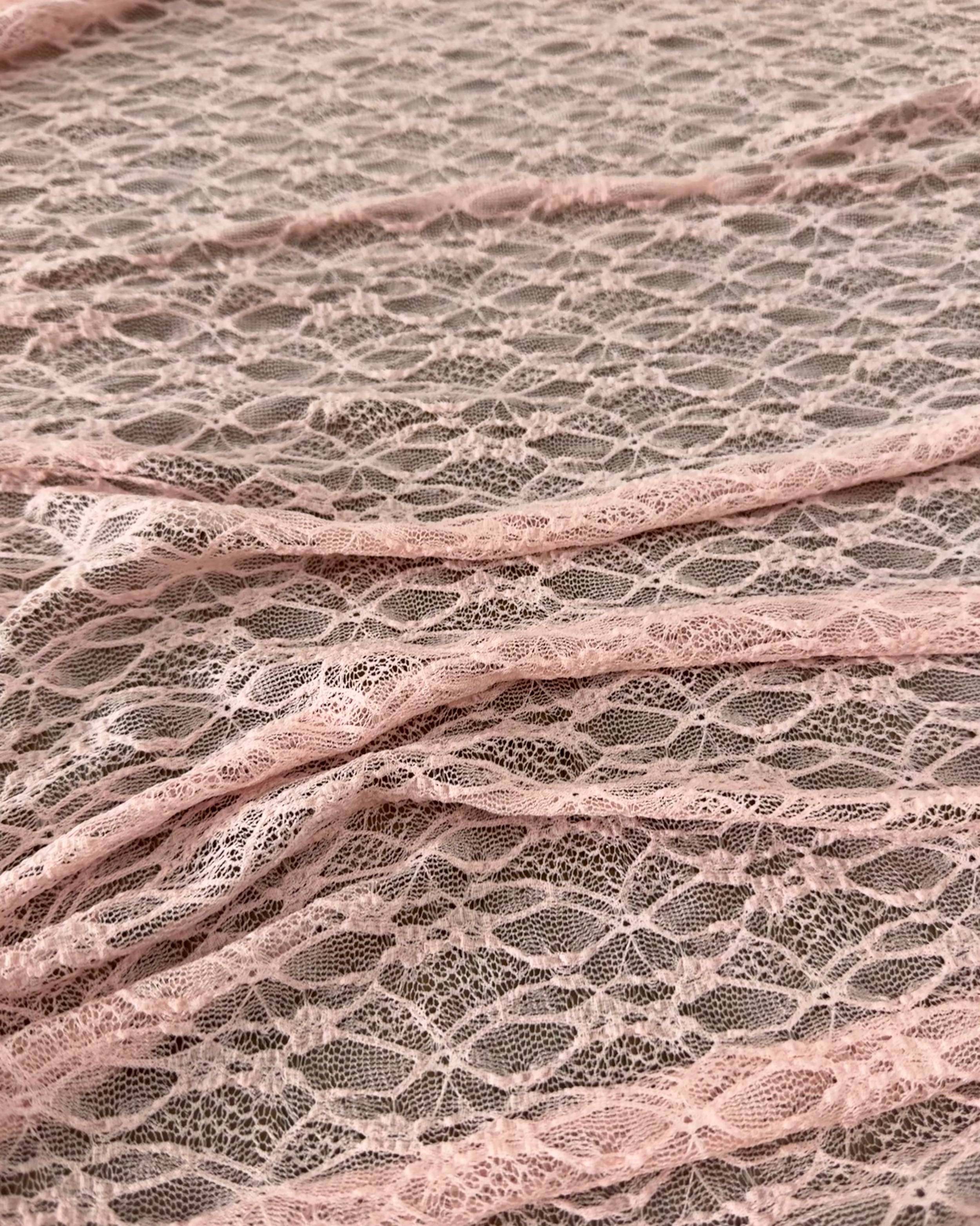 Dusty Rose Whisper Vine Stretch Chantilly Lace Mesh, Chantilly Lace Mesh, Vine Lace Fabric, Stretch Lace Fabric, Floral Lace Mesh, Sheer Lace Fabric, Botanical Lace Fabric