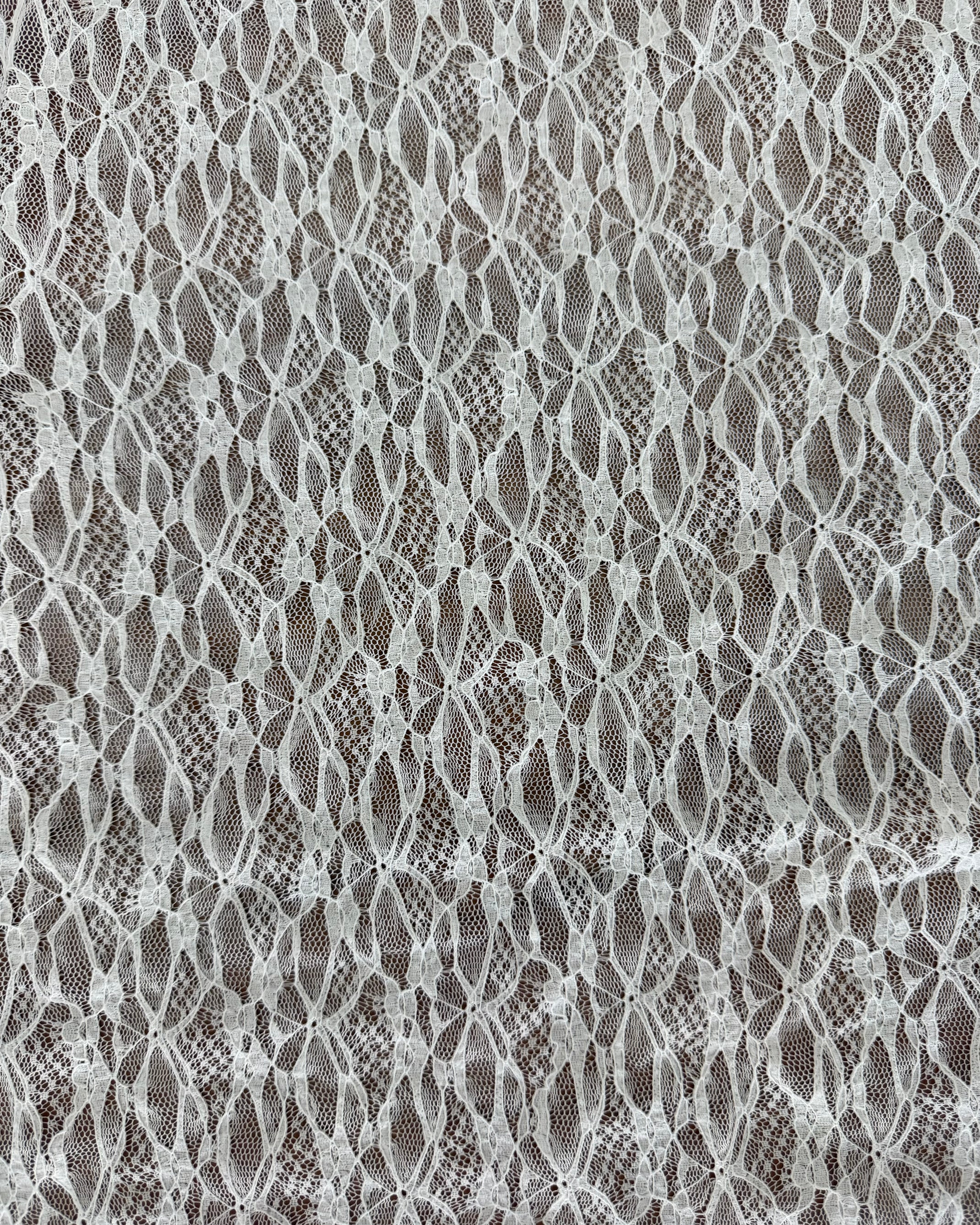 White Whisper Vine Stretch Chantilly Lace Mesh, Chantilly Lace Mesh, Vine Lace Fabric, Stretch Lace Fabric, Floral Lace Mesh, Sheer Lace Fabric, Botanical Lace Fabric