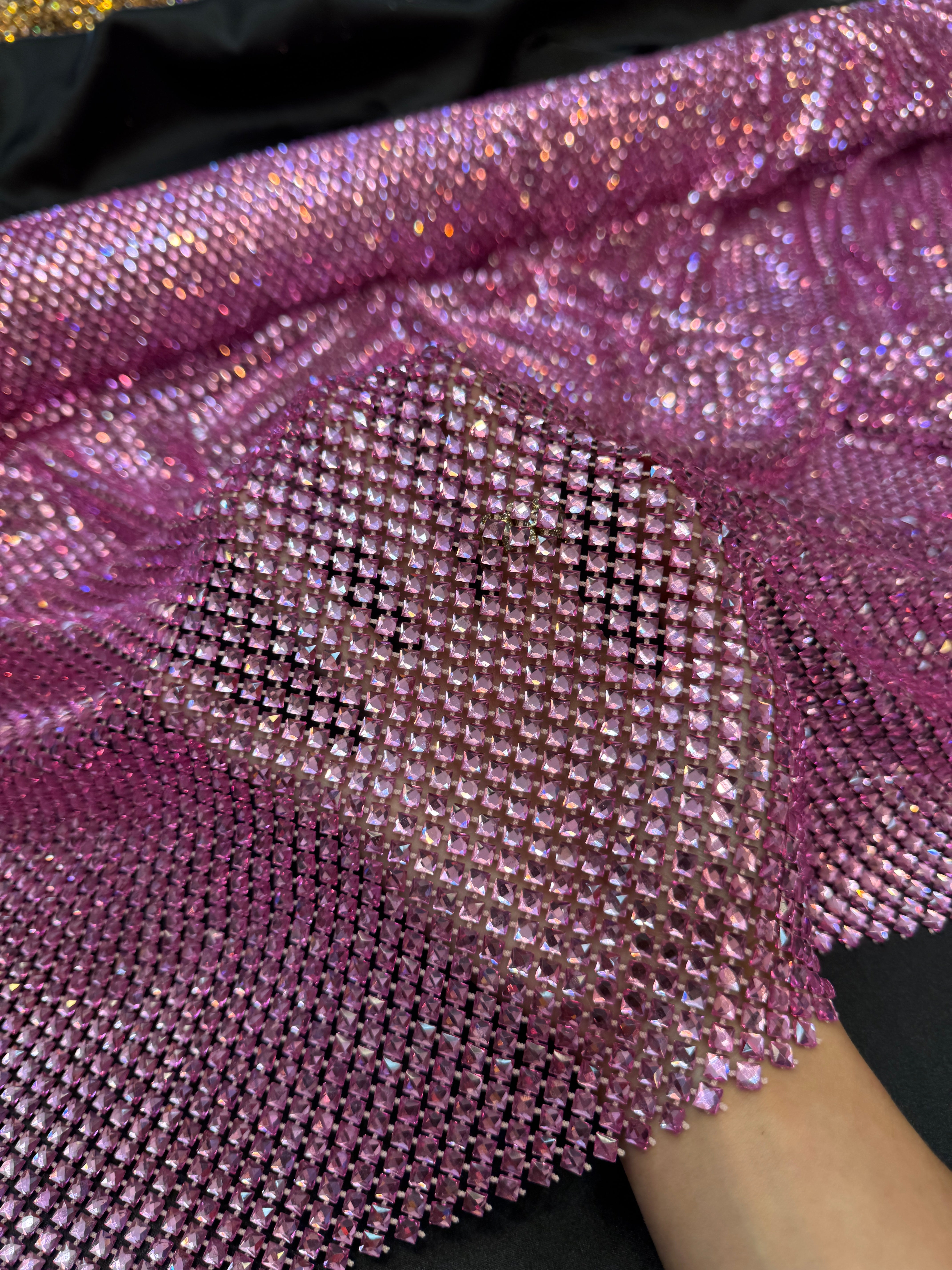 Pink Luxury Rhinestone Mesh, Kiki Sewing Store, Kiki Luxury Fabric, Cheap Fabric Store, Kiki Textiles, Kiki Textile by the Yard, Kiki Textile USA