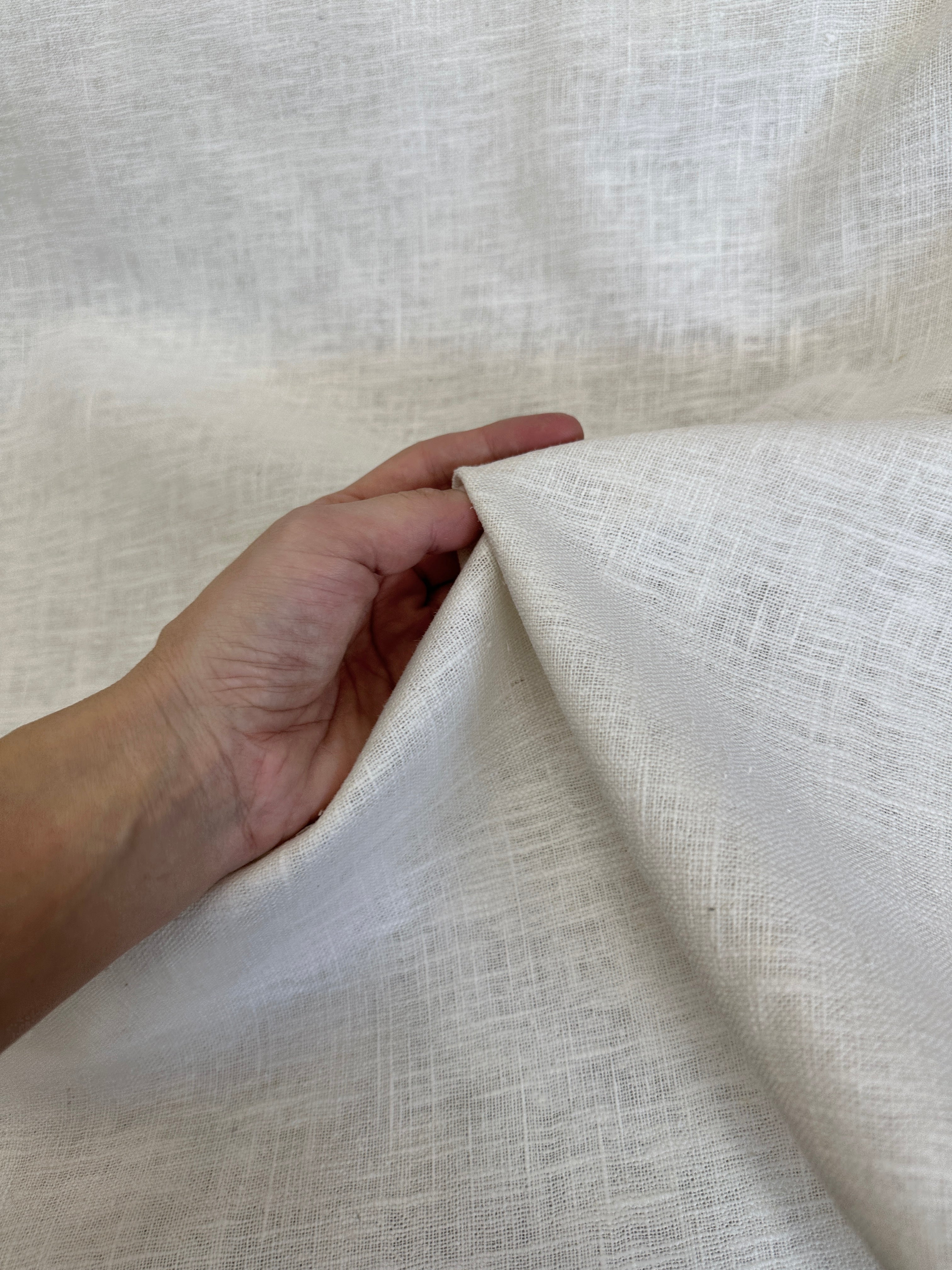 Eggshell Natural Linen, white linen, off white linen, textured linen, linen for woman, linen for shirts, linen for chair cover, premium linen, linen in low price, kikitextile linen