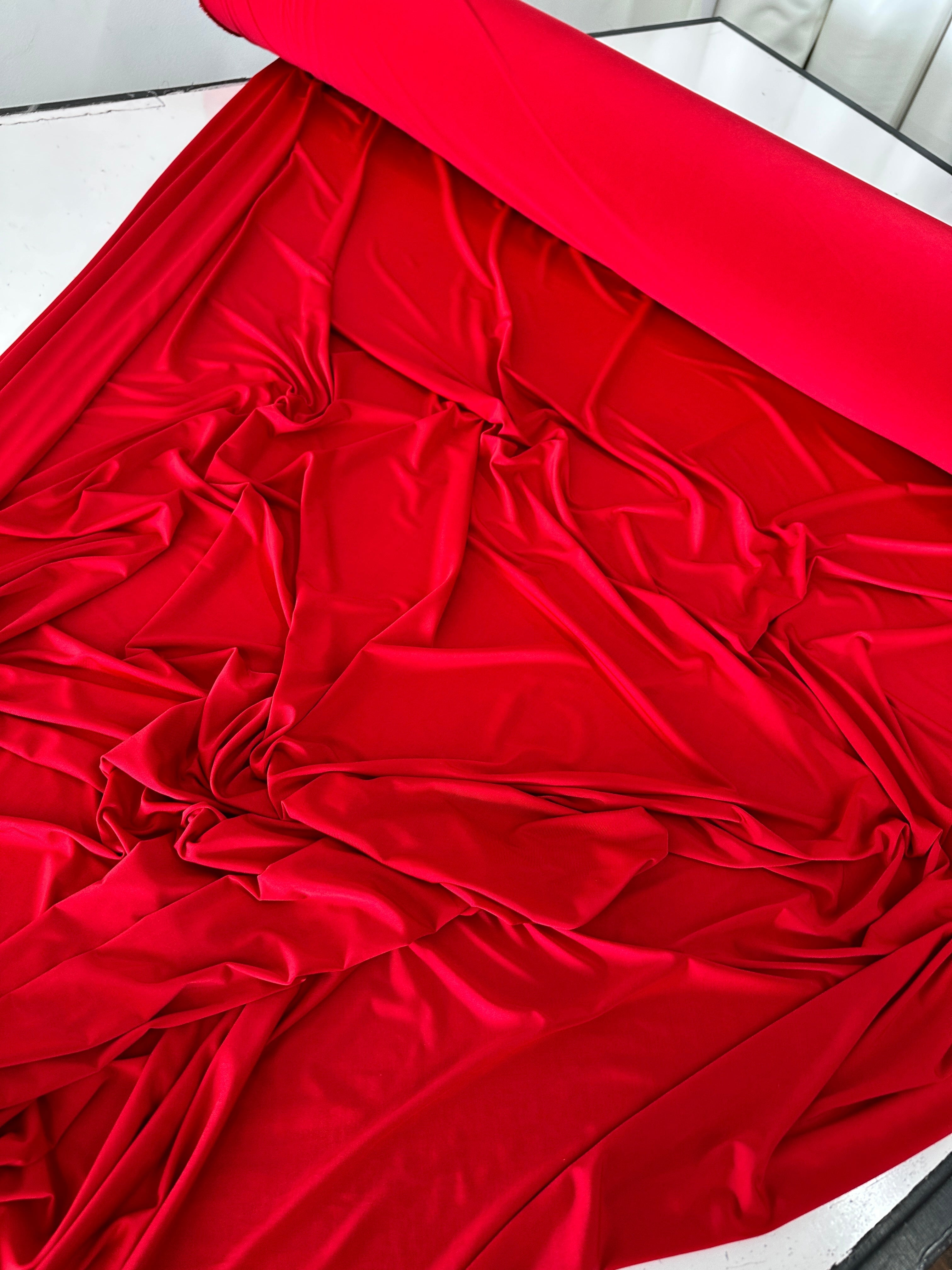 red Double Brushed DTY Jersey, red DTY jersey, light red DTY jersey, rust red DTY jersey for woman, dark red DTY jersey for bride,  DTY jersey on discount, DTY jersey on sale, premium DTY jersey, kiki textile DTY jersey, DTY jersey for party wear, DTY jersey for winter