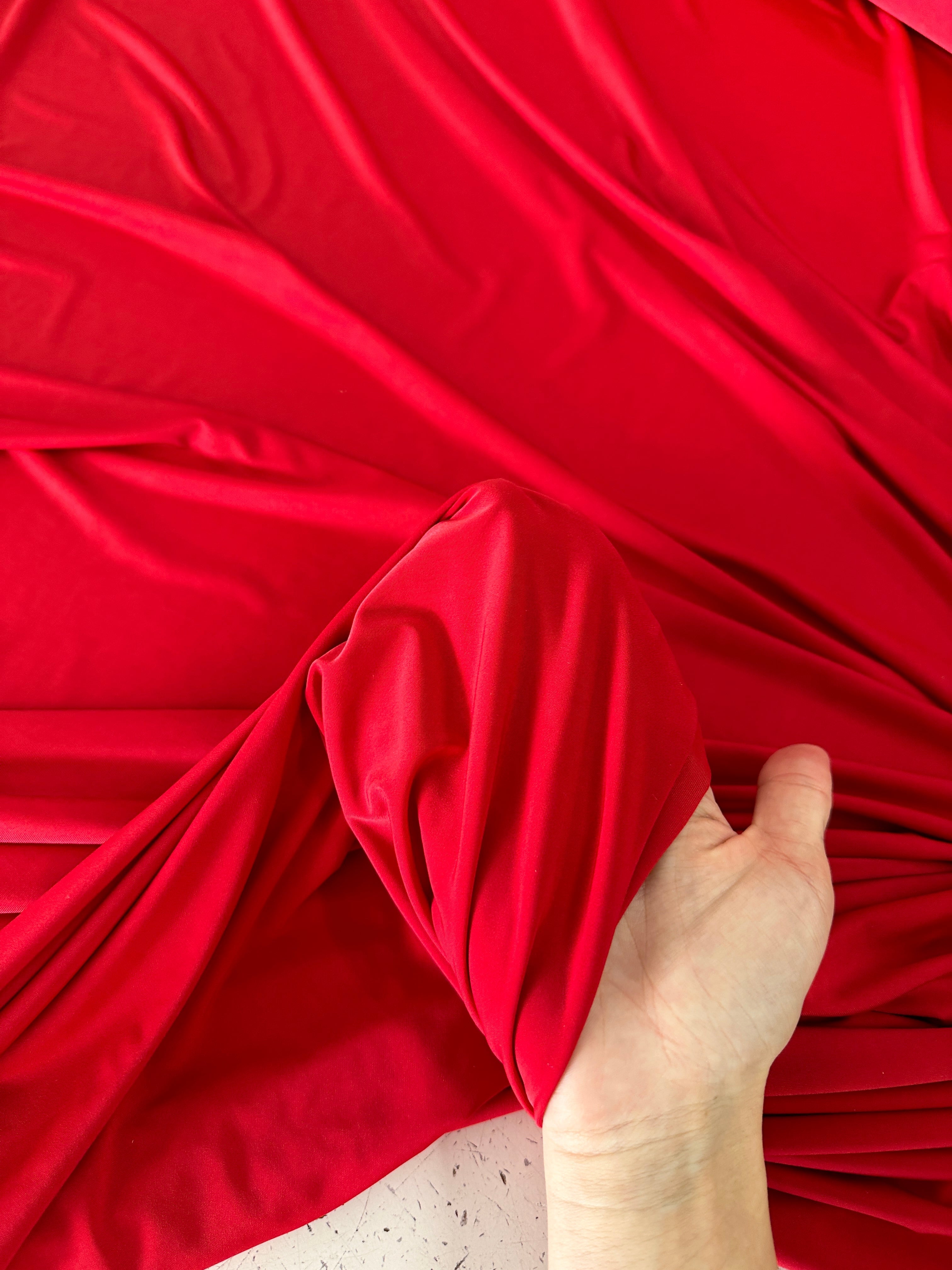 red Double Brushed DTY Jersey, red DTY jersey, light red DTY jersey, rust red DTY jersey for woman, dark red DTY jersey for bride,  DTY jersey on discount, DTY jersey on sale, premium DTY jersey, kiki textile DTY jersey, DTY jersey for party wear, DTY jersey for winter