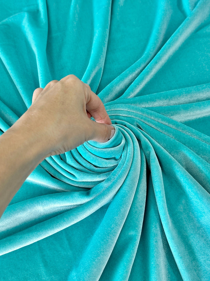 Tiffany Blue Stretch Polyester Crepe main image 1