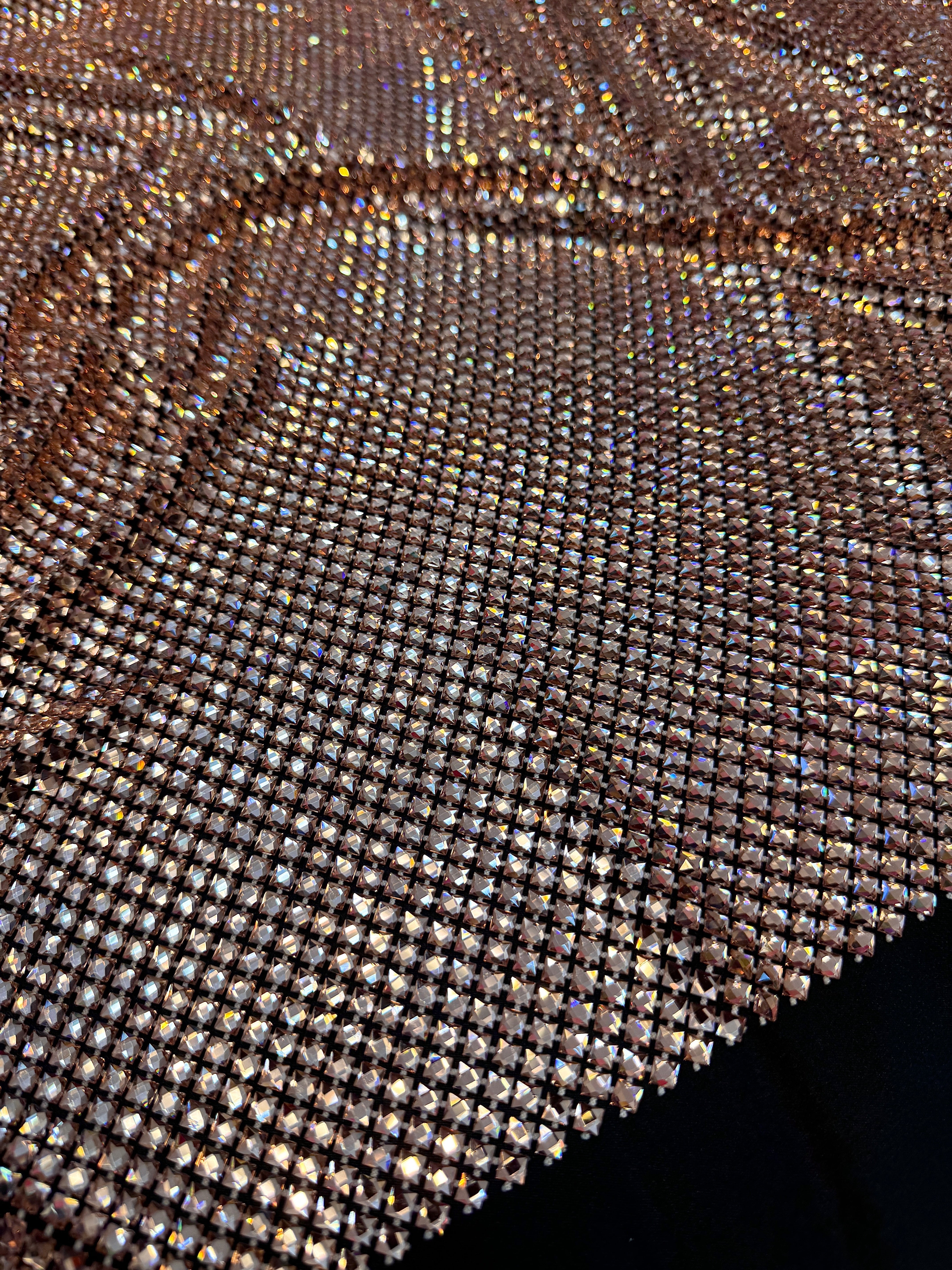 Blush Luxury Rhinestone Mesh, Kiki Sewing Store, Luxury Fabric, Cheap Fabric Store, Kiki Textiles, Textile by the Yard, Los Angeles Fabrics